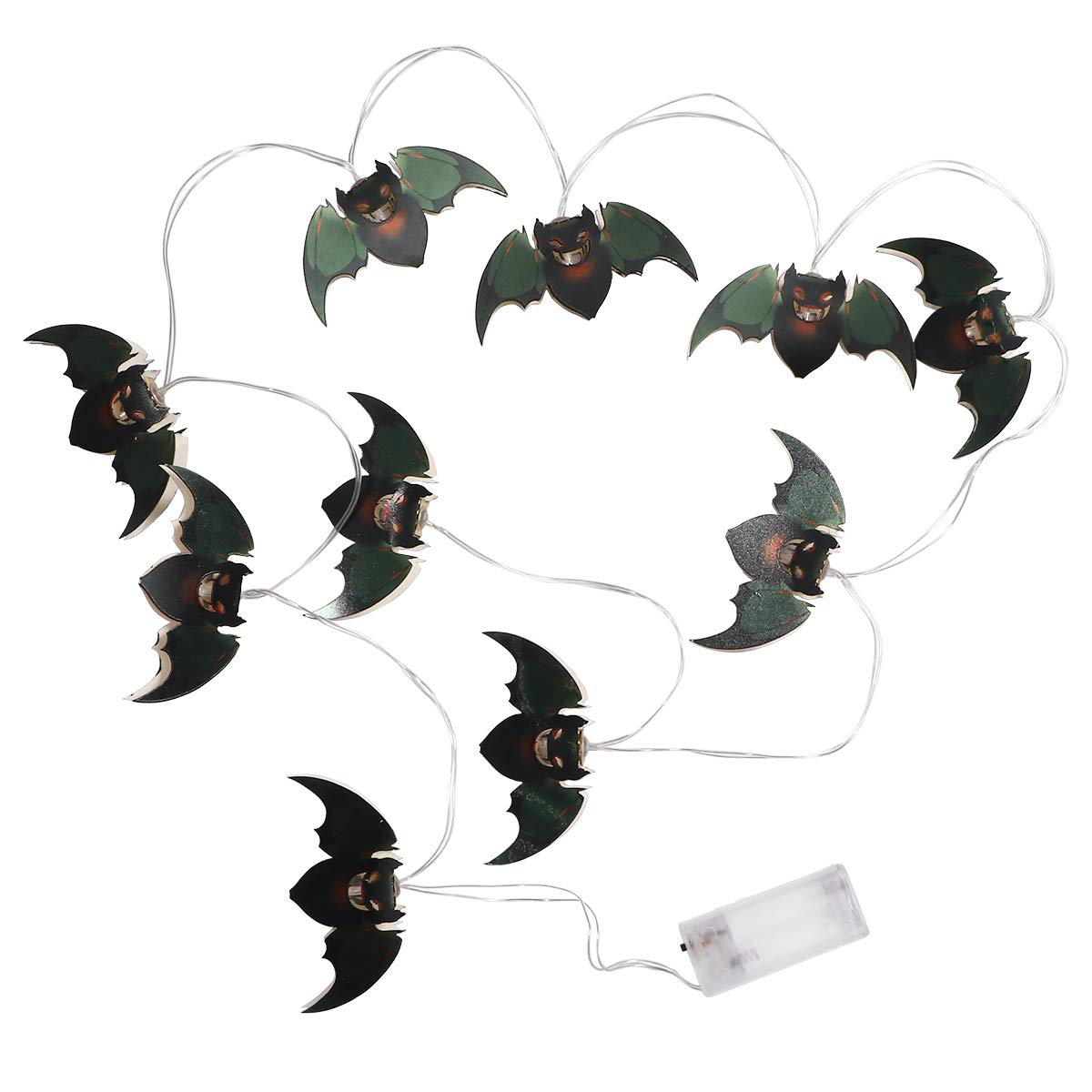 Amosfun Halloween LED String Lights - DIY Battery Operated Party Decor for Garden, Yard, Indoor & Outdoor Halloween Decorations | Spooky Lighting for Halloween Party, Haunted House, Trick or Treat Decor