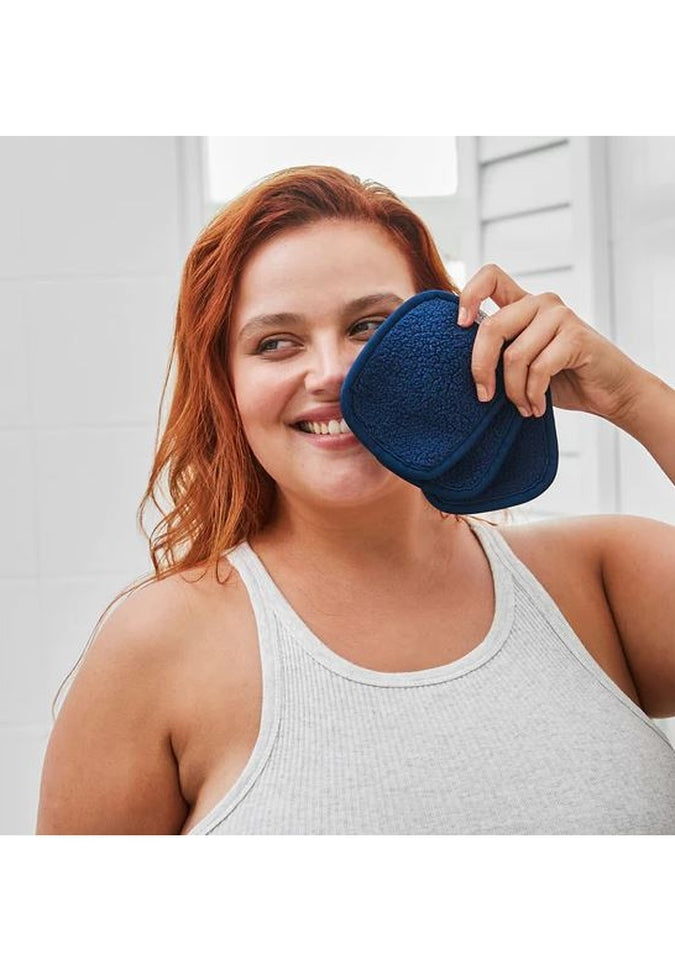 Dock & Bay Reusable Makeup Remover Pads - Eco-Friendly & Washable Cotton Rounds for Gentle Face Cleansing | Perfect for Travel, Gym & Daily Skincare Routine