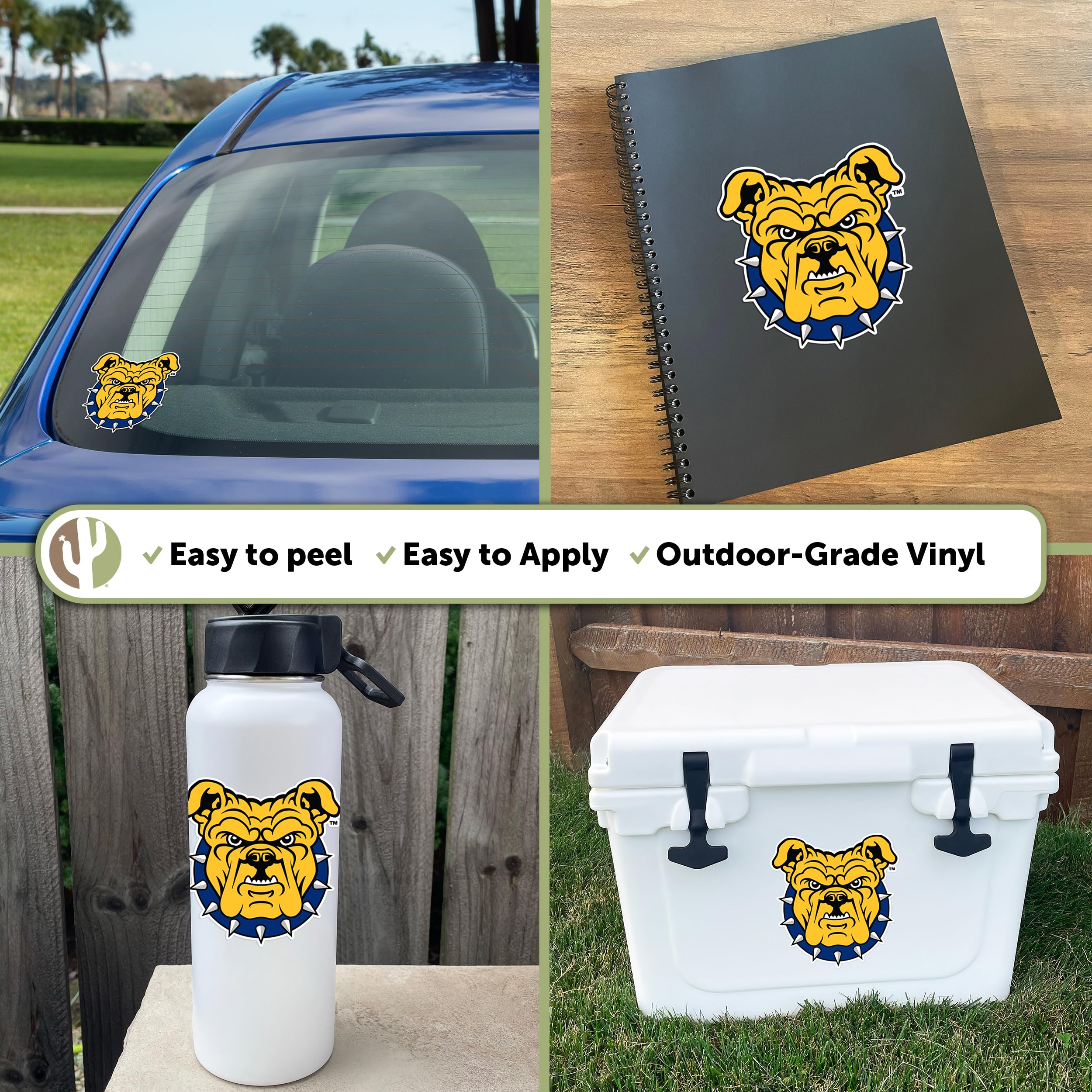 Desert Cactus NC A&T State University Sticker - HBCU Aggies Vinyl Decal for Laptop, Water Bottle, Car & Scrapbook - Durable Waterproof Decorative Sticker for College Pride, School Spirit & Gifts (IND 05)