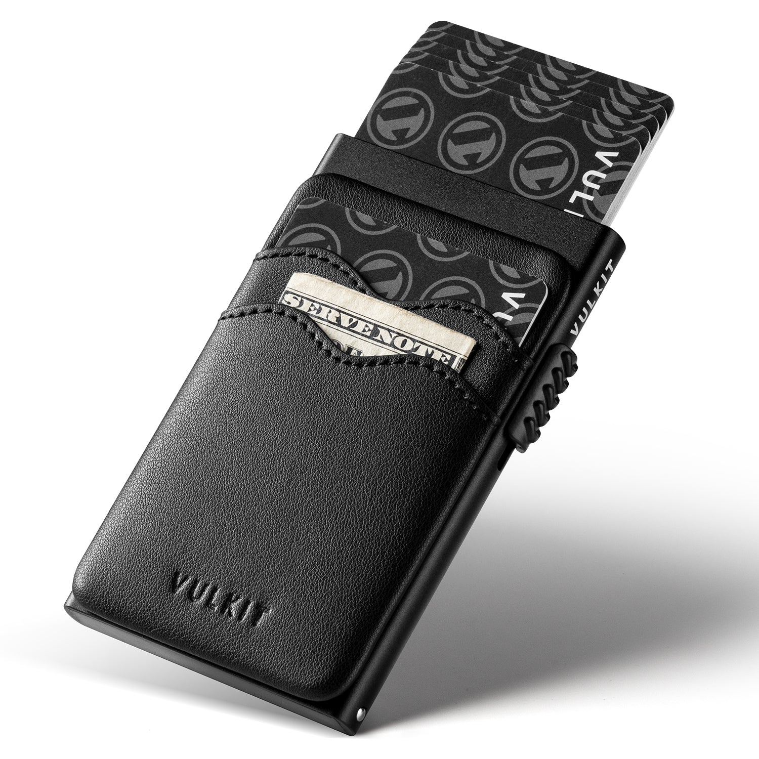 VC303 Minimalist Leather Card Holder with Extra Pocket for Cash & Coins - Slim RFID Blocking Wallet for Men & Women (Perfect for Travel, Everyday Use & Gift)