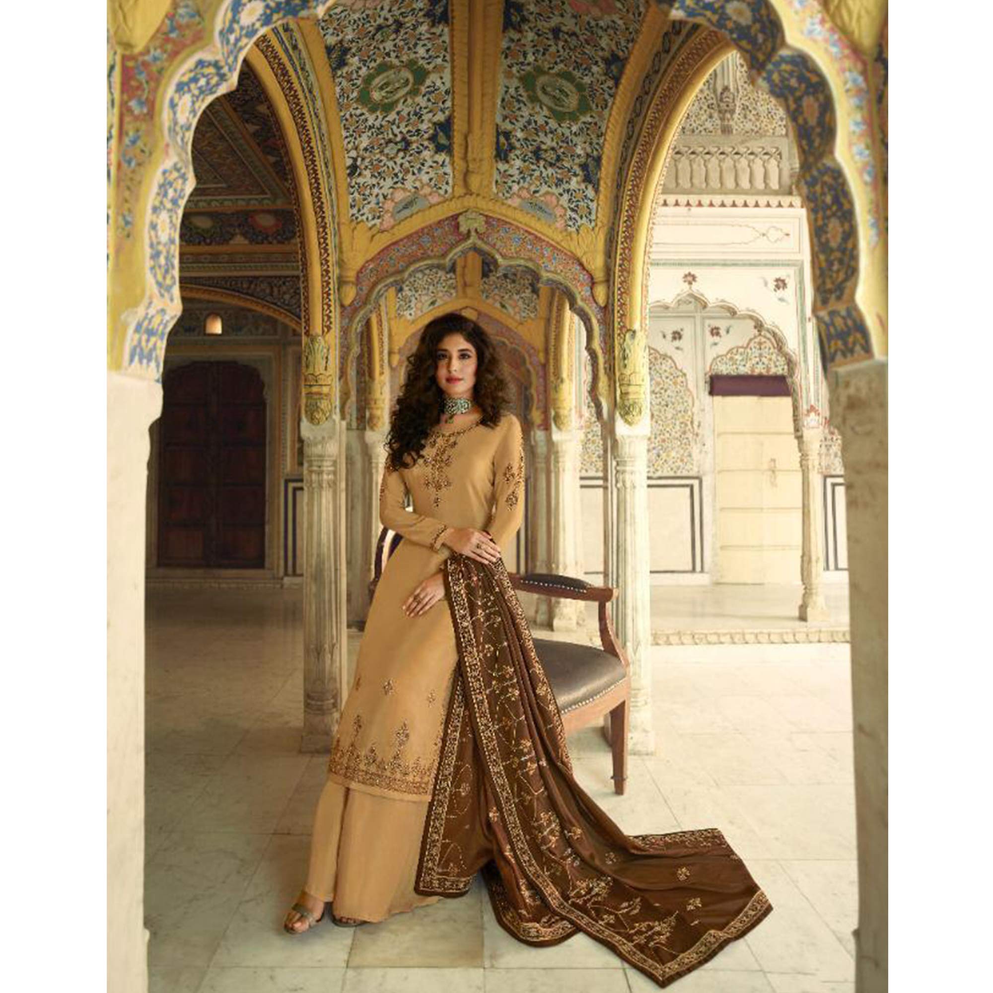 Stylish Indian Pakistani Salwar Kameez Plazo Dress | Plus Size Women's Palazzo Shalwar Suits | Ethnic Wear for Weddings, Parties & Festivals