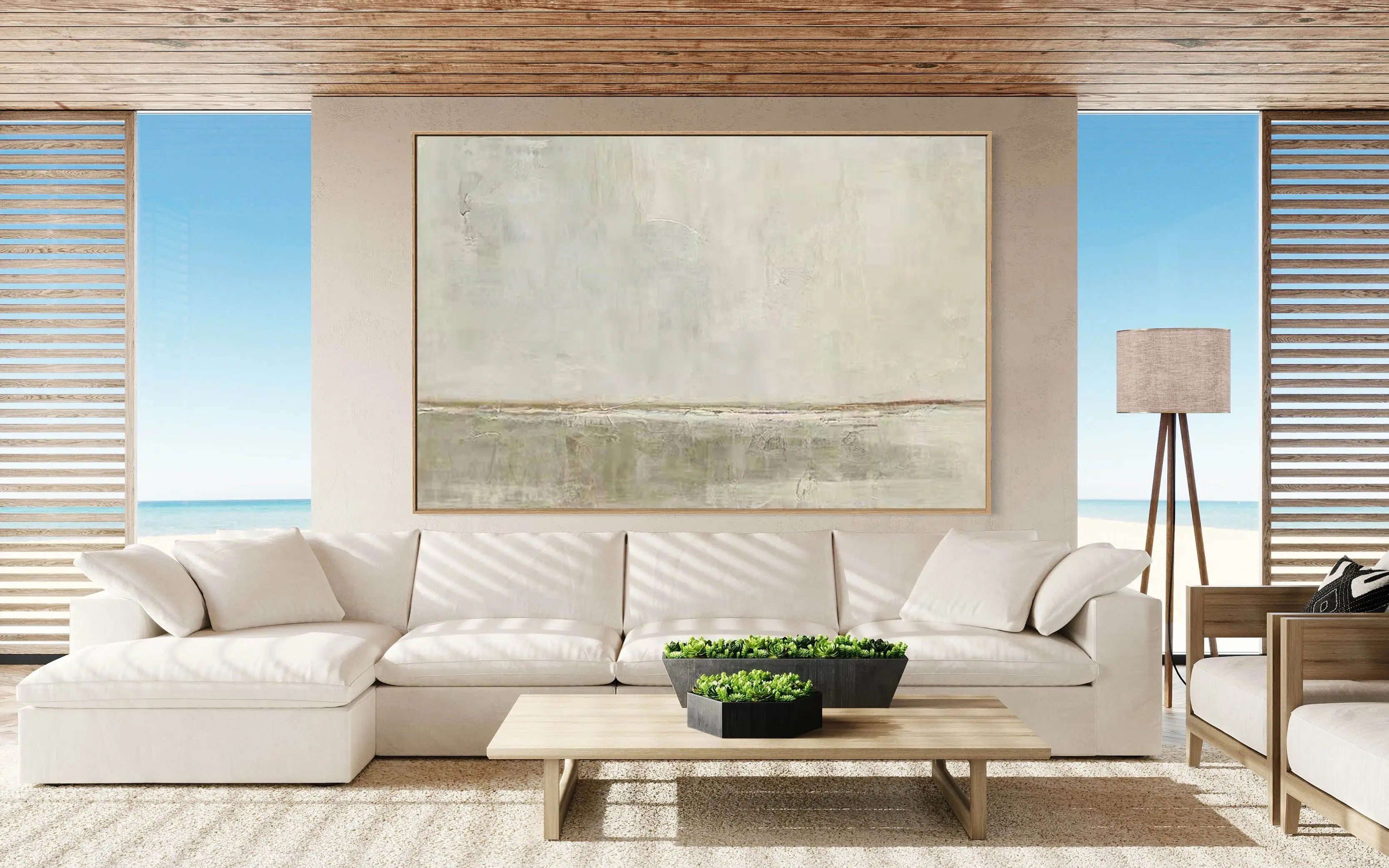 Modern Abstract Landscape Wall Art Painting - Large Canvas Print for Living Room, Bedroom & Office Decor | #MM068