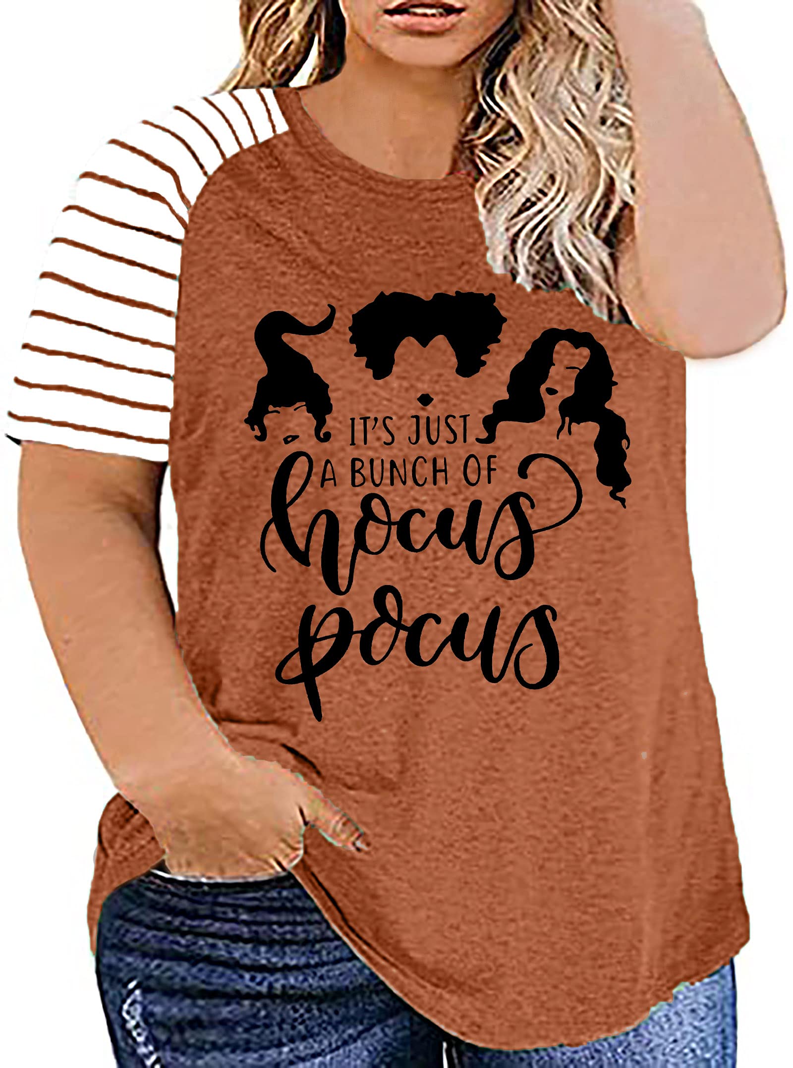 Plus Size Halloween Tops for Women | Hocus Pocus Movie Shirts | Oversized Graphic Tees | Comfortable Halloween Costume & Casual Wear