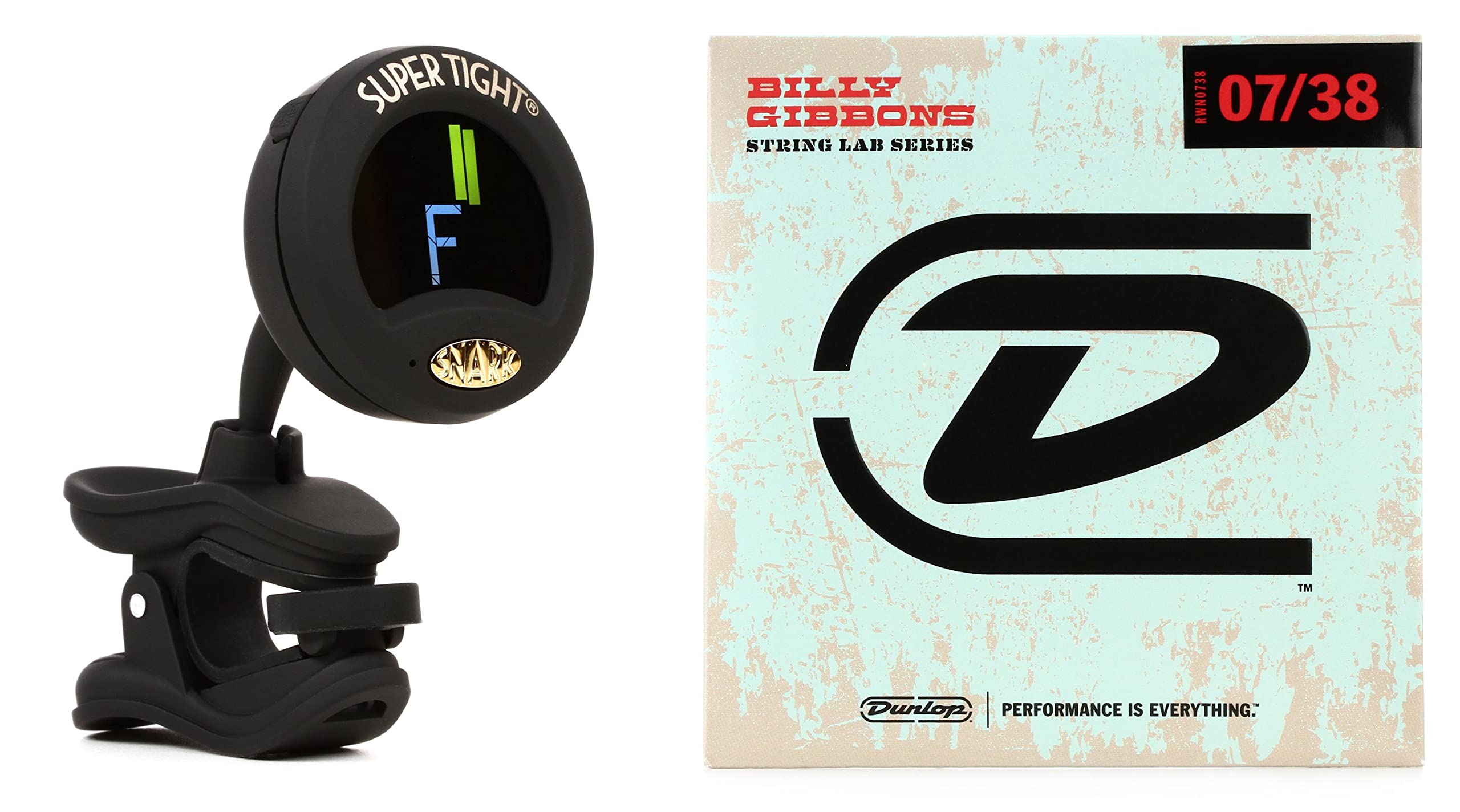 Snark ST-8 Super Tight Chromatic Guitar Tuner with RWN0738 Electric Guitar Strings (.007-.038 Gauge) - Professional Bundle for Accurate Tuning | Perfect for Live Performances, Studio Recording & Practice Sessions