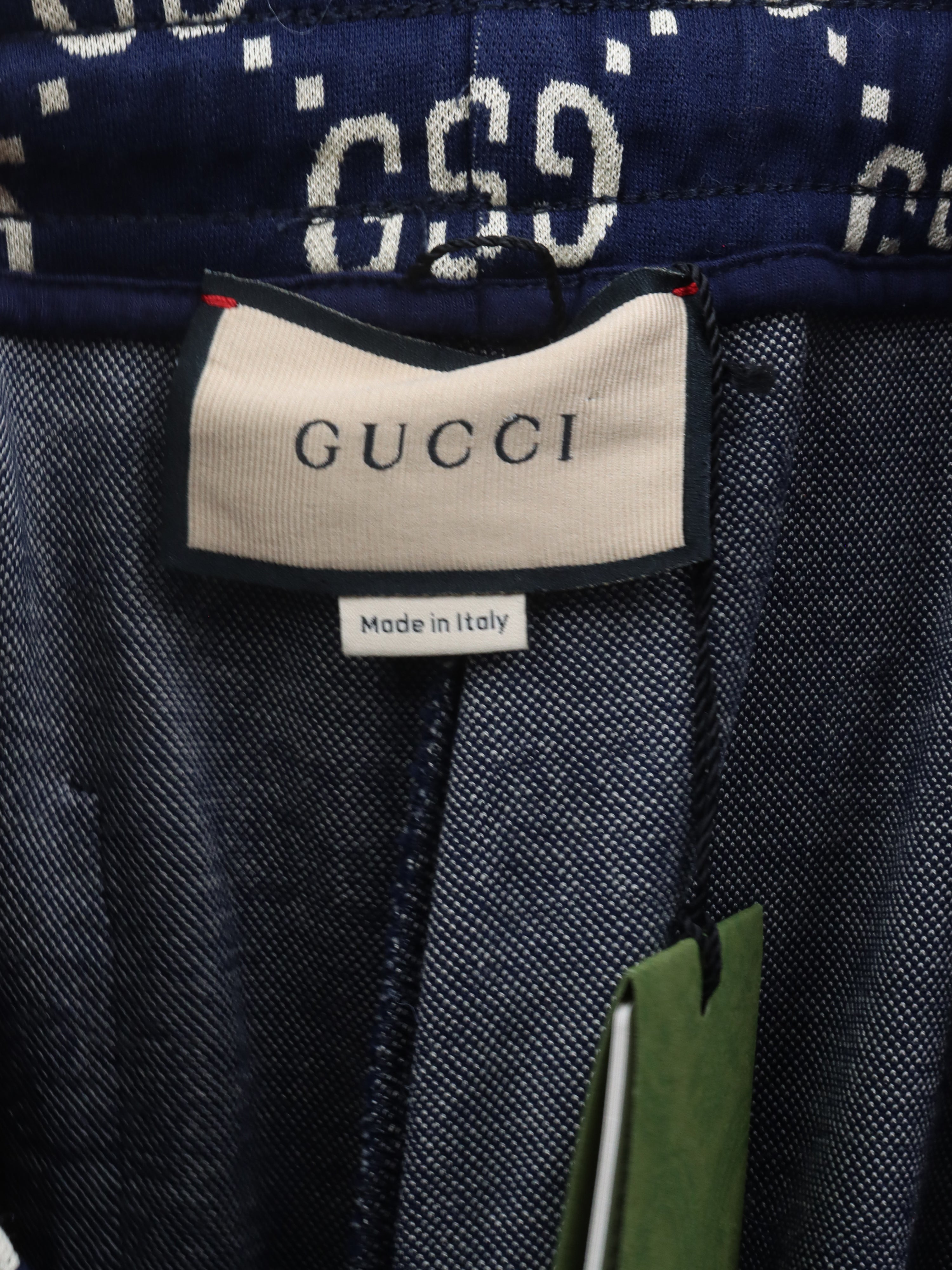 Gucci Blue Monogram Track Pants for Men - Stylish & Comfortable Joggers for Casual Wear, Gym, and Lounge