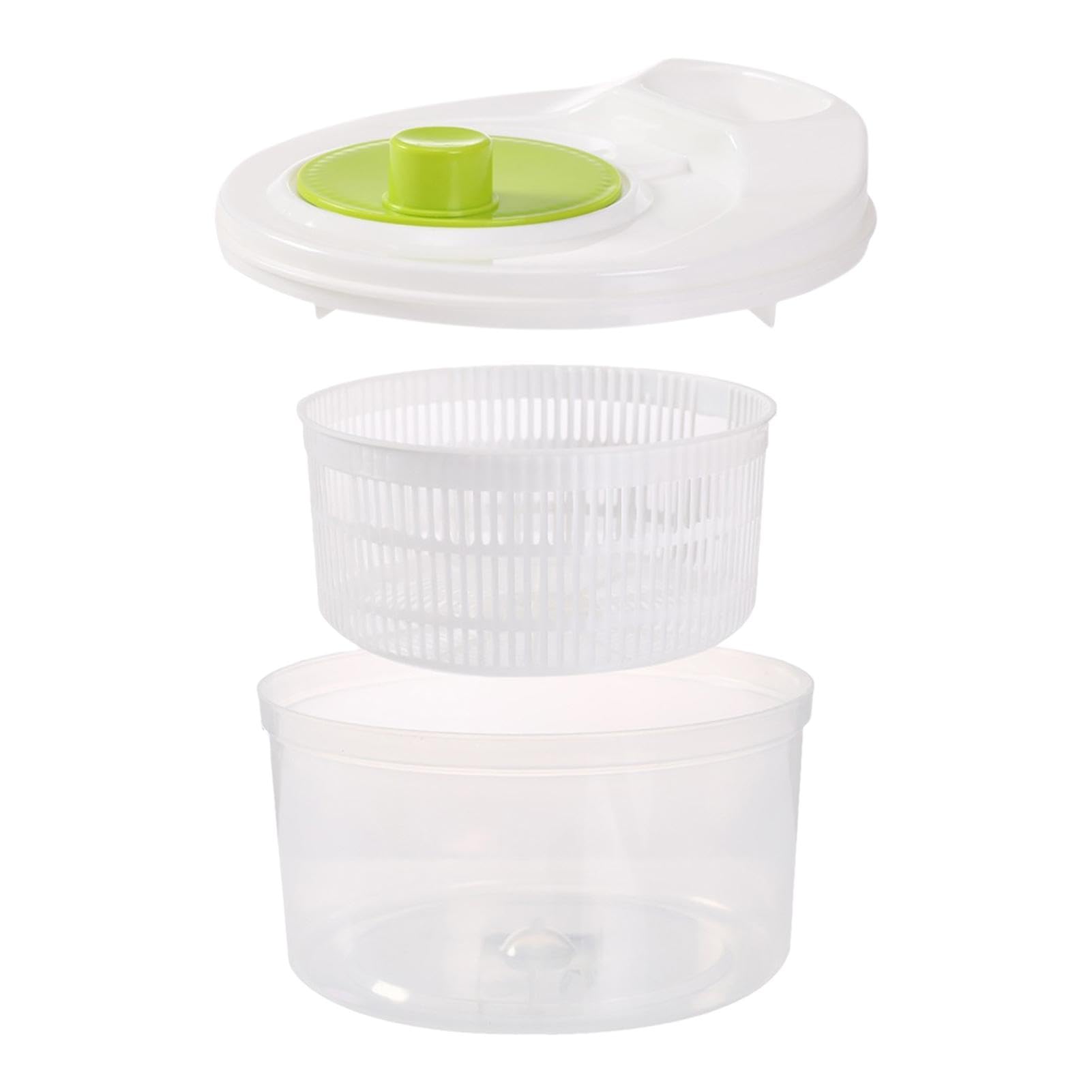 Multifunctional Fruit and Vegetable Spinner Dryer - Compact Salad Washer with Rounded Handle, Durable Lettuce Dryer for Kitchen & Home (8.1x8.1x5.9 inches) - Perfect for Washing Berries, Greens, and Preparing Healthy Salads