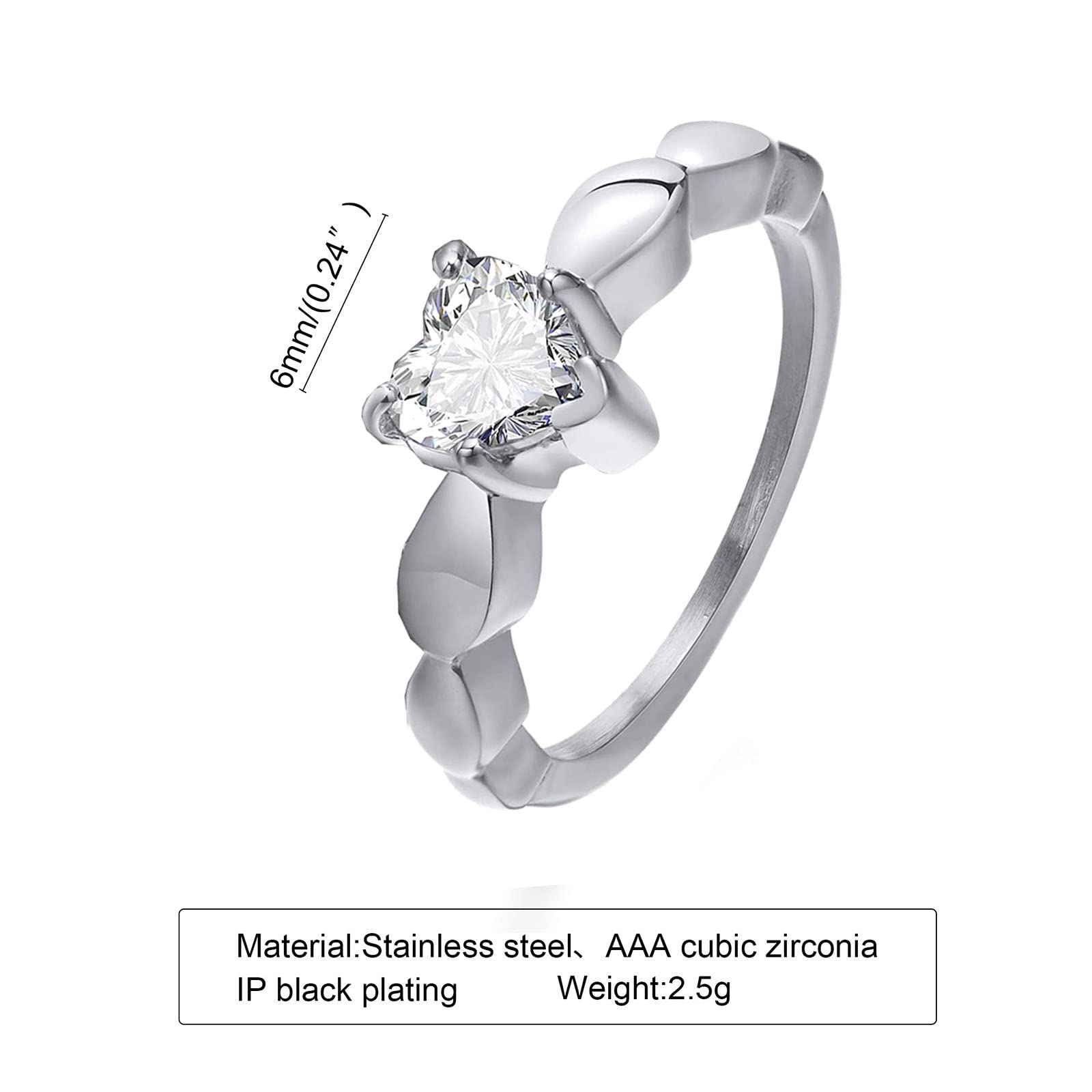 Personalized Couple Rings for Him and Her - Titanium Black CZ Matching Promise, Wedding & Engagement Ring Set - Cubic Zirconia Comfort Fit Bands for Women & Men - Perfect for Anniversaries, Proposals and Romantic Gifts