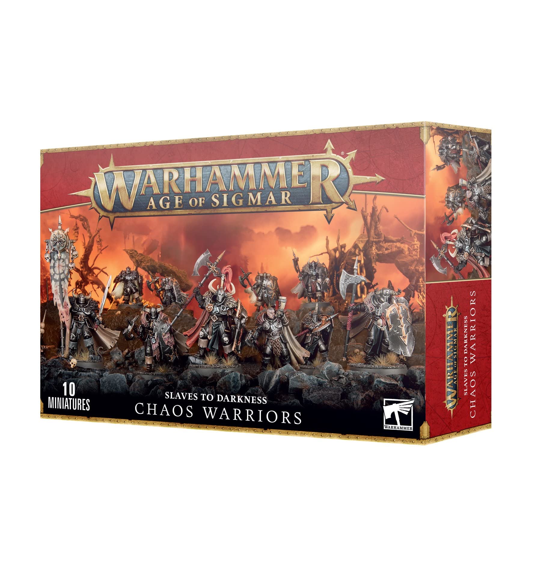 Warhammer Age of Sigmar Slaves to Darkness Chaos Warriors Miniatures - Dark Fantasy Tabletop Wargame Figures for Collectors & Painters - Perfect for Battle Scenes & Display Cases