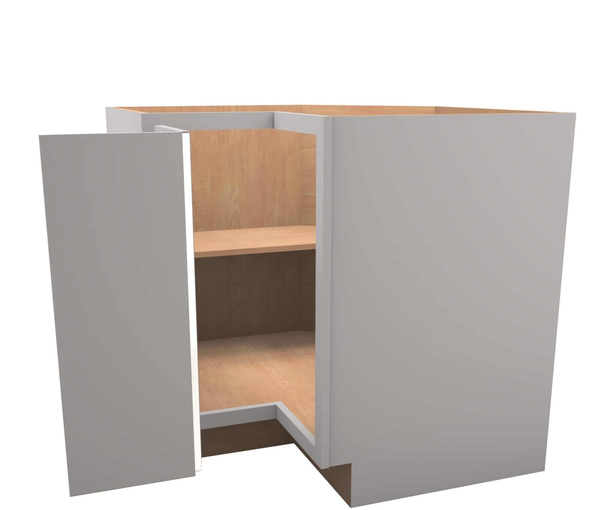 American Made Shaker RTA BCC36 Base Corner Cabinet in Light Gray - Perfect for Kitchen, Bathroom & Home Organization Storage Solutions