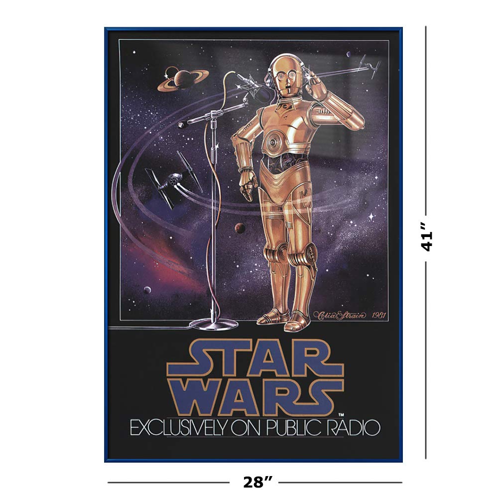 Star Wars Episode IV A New Hope Framed Movie Poster Print - 27x40 Inches - Premium Quality Wall Art for Home Theater, Office Decor & Gift for Fans