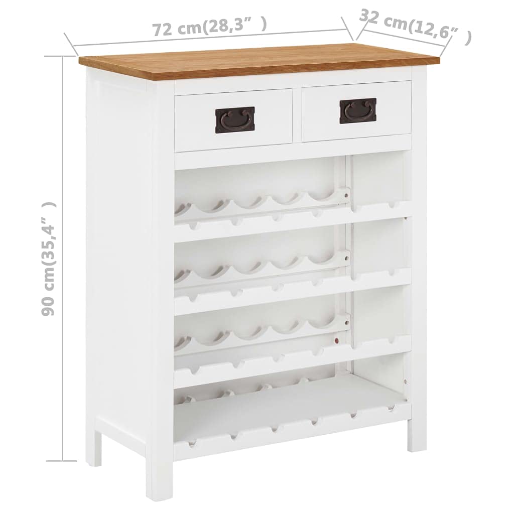 Premium Solid Oak Wood Wine Rack - 28.3