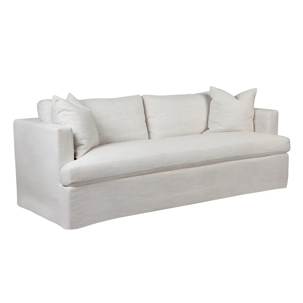 Birkshire Loose Cover 3-Seater Sofa in Off-White Linen Fabric | Removable Washable Slipcover | Perfect for Living Room, Lounge & Family Room Decor