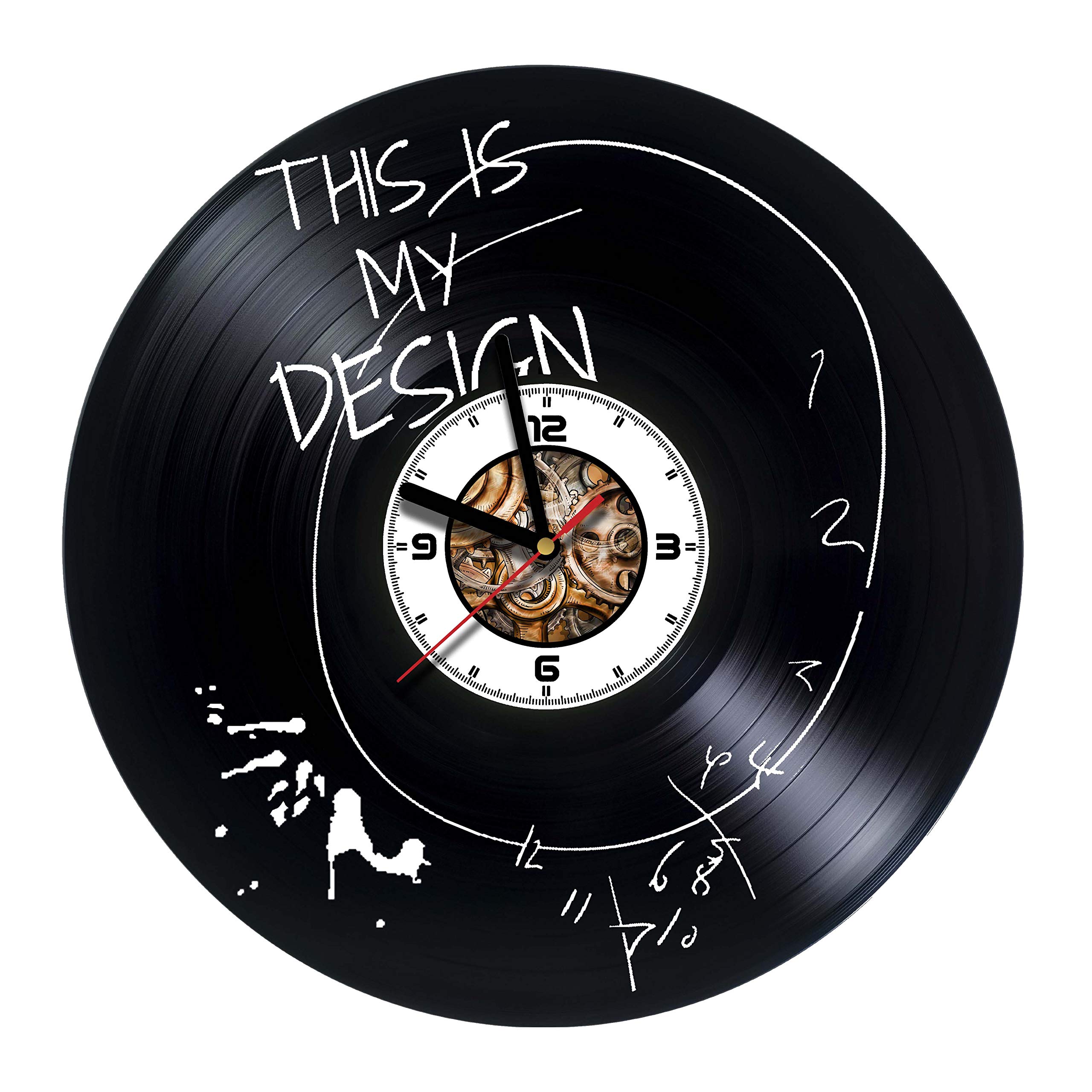 Handmade Vinyl Record Wall Clock - Silent Non-Ticking Wall Art for Home, Office & Room Decor - Unique Gift for Boss, Dad, Mom, Boyfriend & Girlfriend - Hannibal Design Compatible Wall Clock (6 Inch) - Perfect for Living Room, Bedroom, Music Studio & Retro Themed Spaces