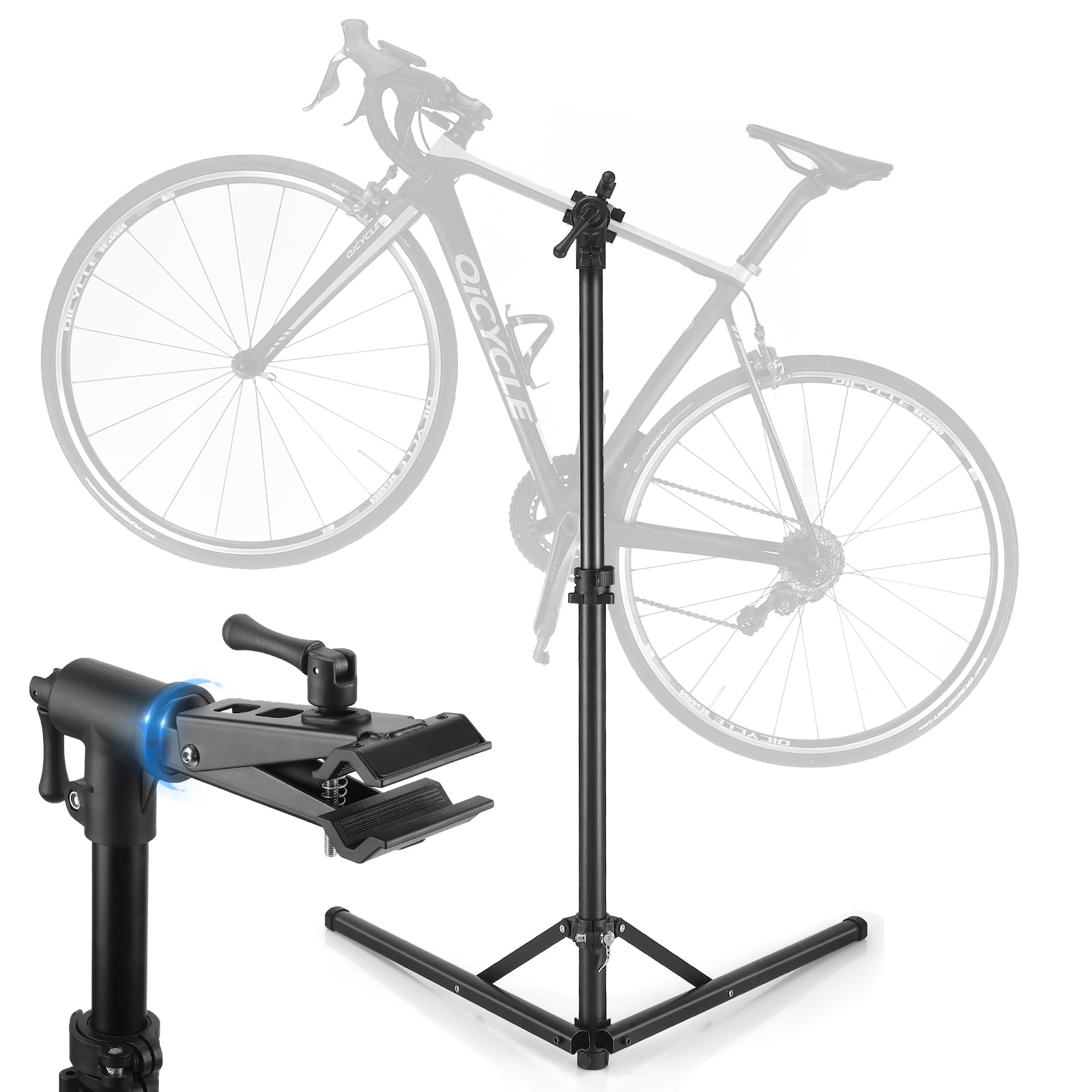 Premium Bike Repair Stand - Adjustable Height, Portable & Sturdy Bicycle Maintenance Stand for Mountain & Road Bikes | Ideal for Home Garage, Outdoor Cycling & Professional Bike Shops