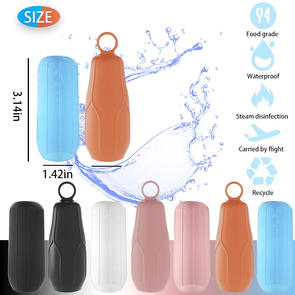 Reusable Silicone Elastic Sleeves for Leak Proof Travel Containers - Kitchen, Toiletries & Ice Box Accessories for Home & Luggage Organization | Perfect for Camping, Road Trips & Air Travel