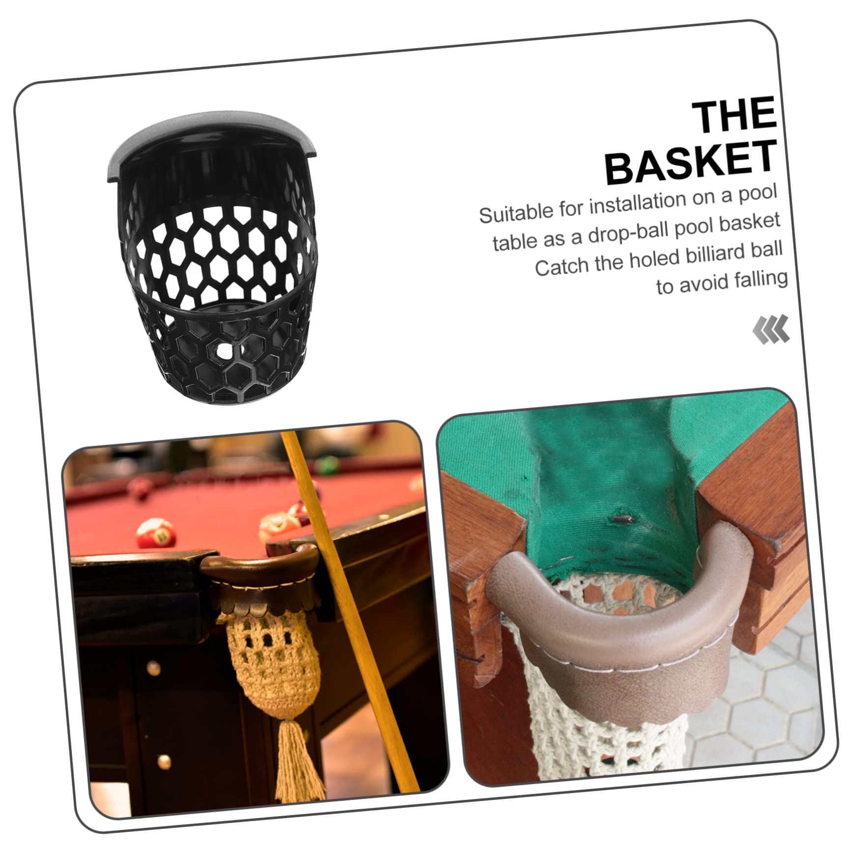 BESPORTBLE Billiard Pockets - Durable Plastic Pool Table Web Basket Replacement for Professional & Home Use - Perfect Billiards Accessories for Game Rooms, Bars, and Recreation Centers