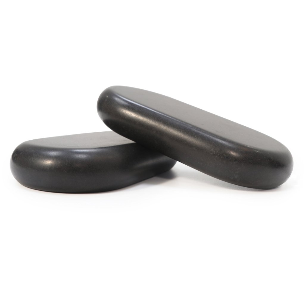 Professional XX Large Flat Oval Basalt Hot Stone Massage Set - 4 Pack (6