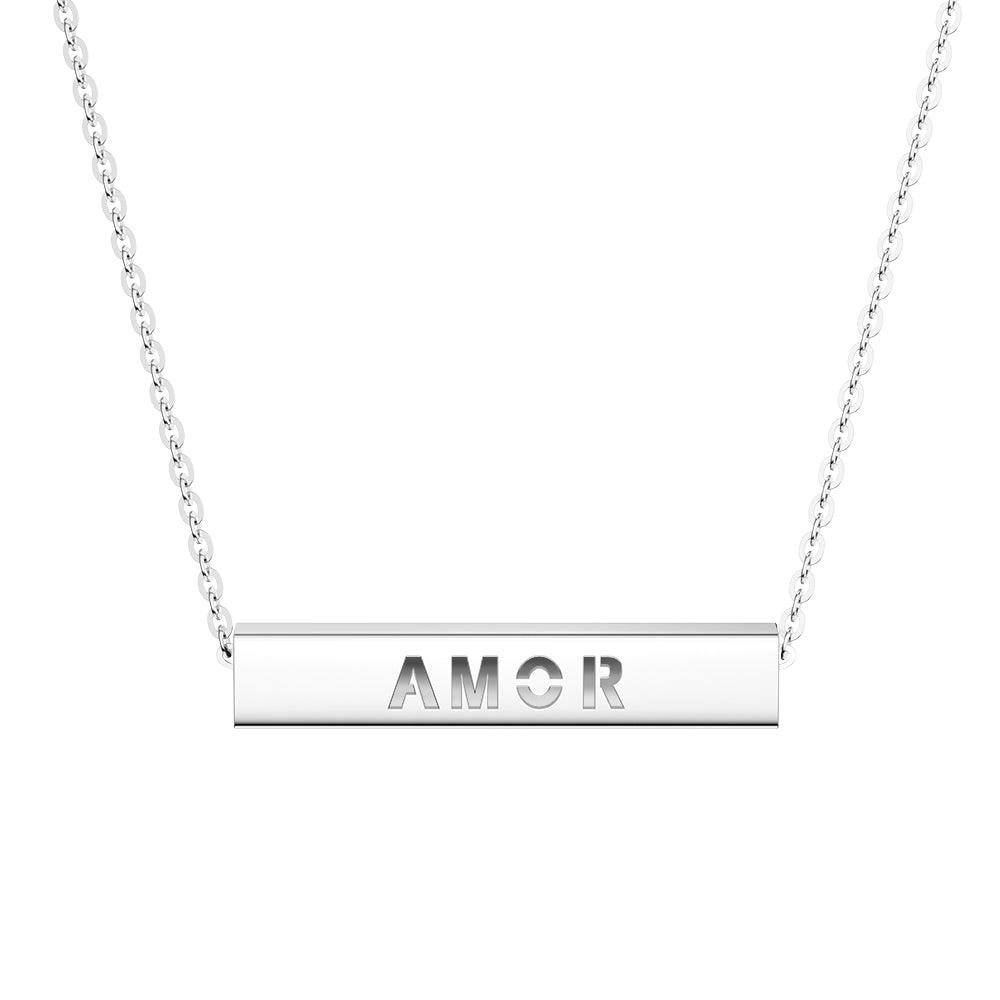 Minimalist Amor Mama Necklace - Elegant Gold or Silver Pendant for Women - Perfect Gift for Mother's Day, Birthday & Anniversary - Ideal for Everyday Wear & Special Occasions