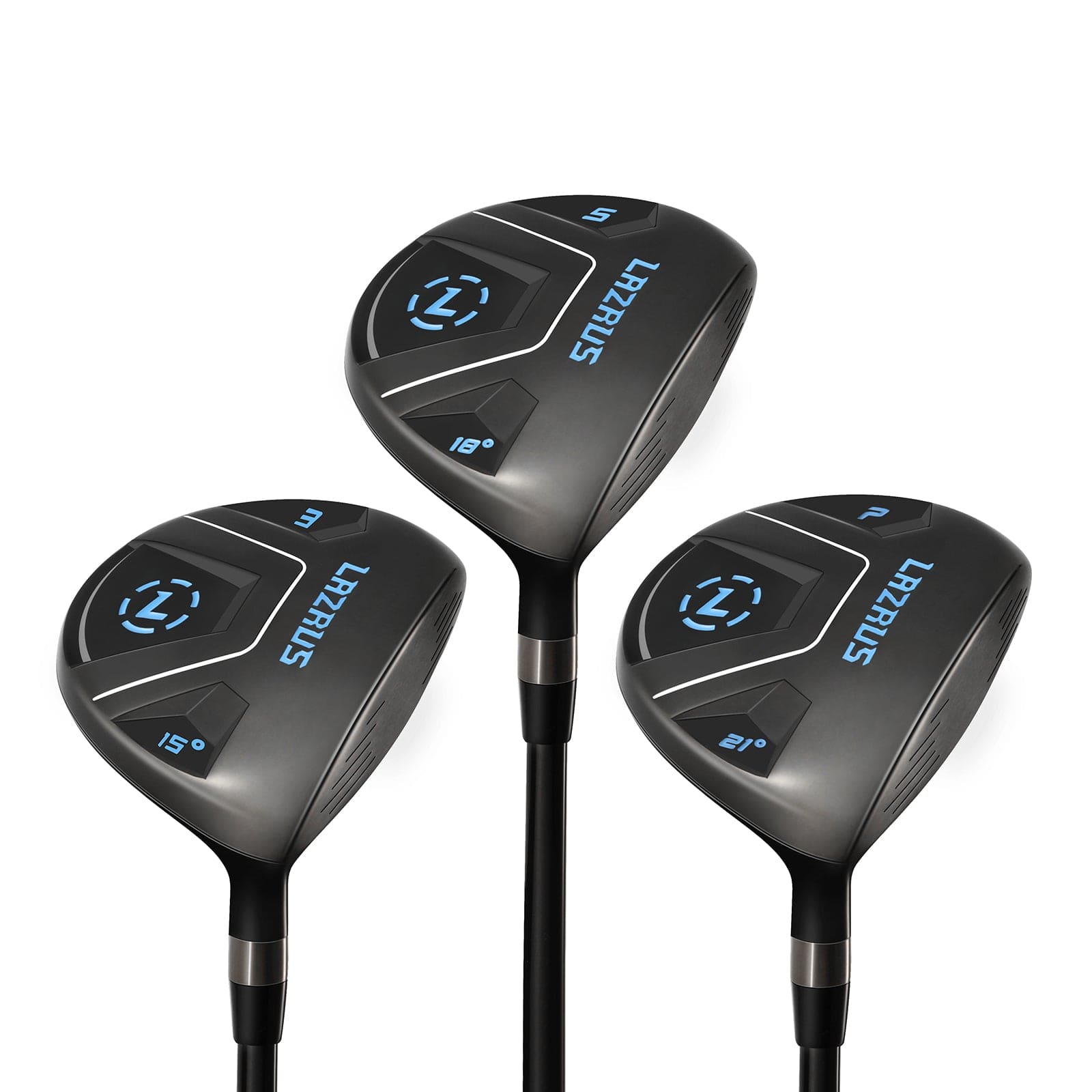 Premium Lazrus Golf Fairway Woods Set (3,5,7) for Men & Women - Right & Left Hand Options with Free Headcovers - Perfect for Driving Range, Course Play & Tournament Training
