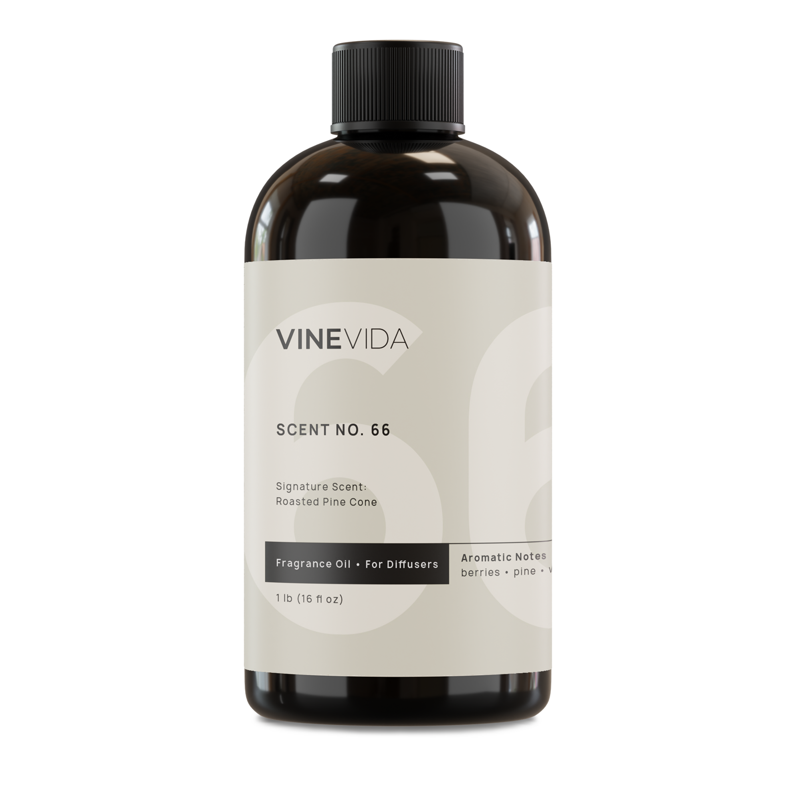 Premium No. 66 Fragrance Oil for Aromatherapy - Roasted Pine Cone Scented Essential Oil for Home, Office & Spa - Perfect for Cold Air Diffusers, Humidifiers & Relaxation