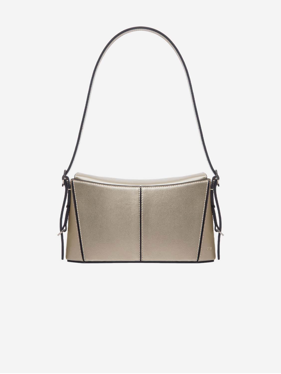 Kiara Women's Vegan Leather Mini Crossbody Bag - Champagne Gold | Stylish & Cruelty-Free Purse for Parties, Date Nights & Everyday Use