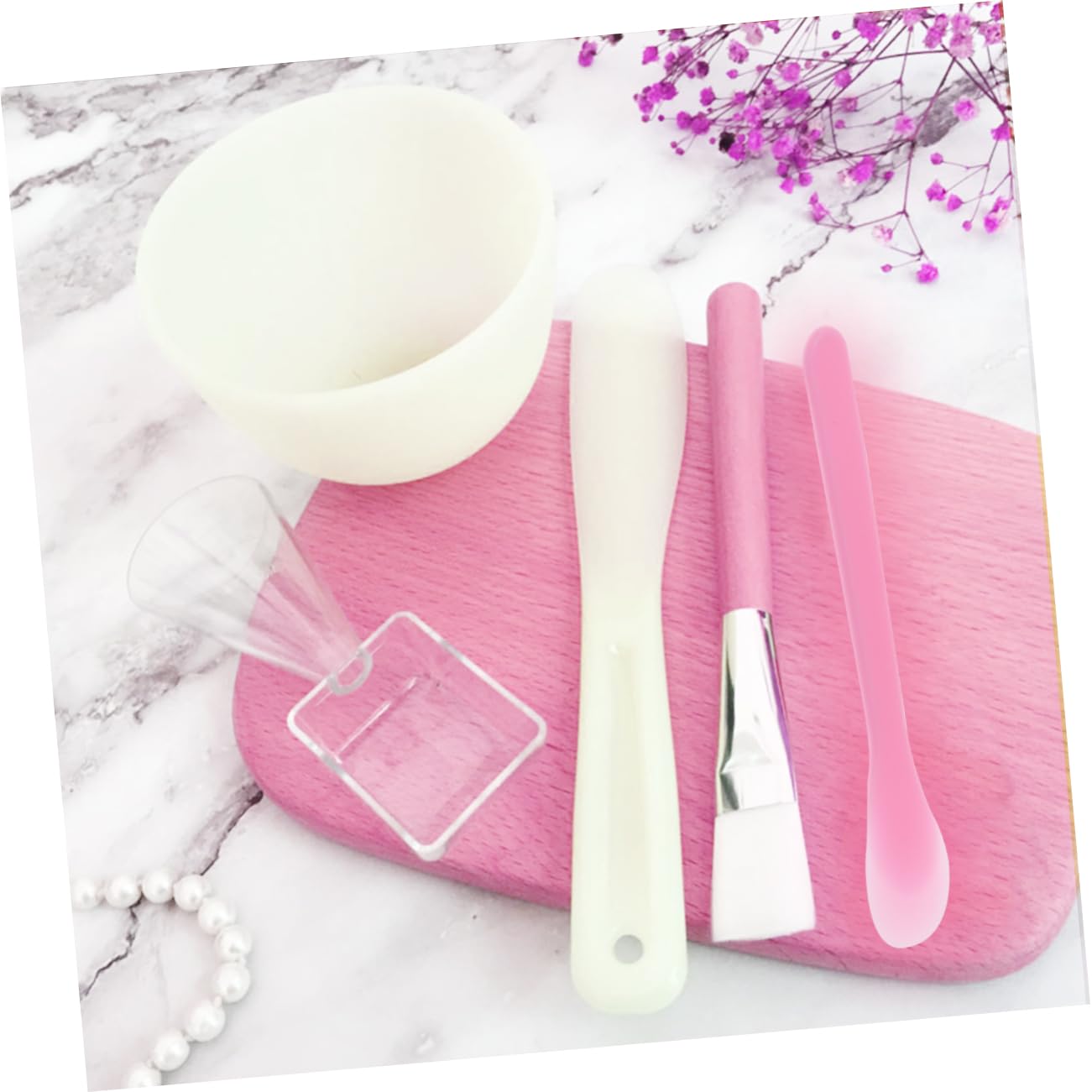 100pcs Pink Cosmetic Spatulas - Makeup Spatula Set for Creams, Lotions & Skincare - Perfect for DIY Beauty, Salon & Travel Use