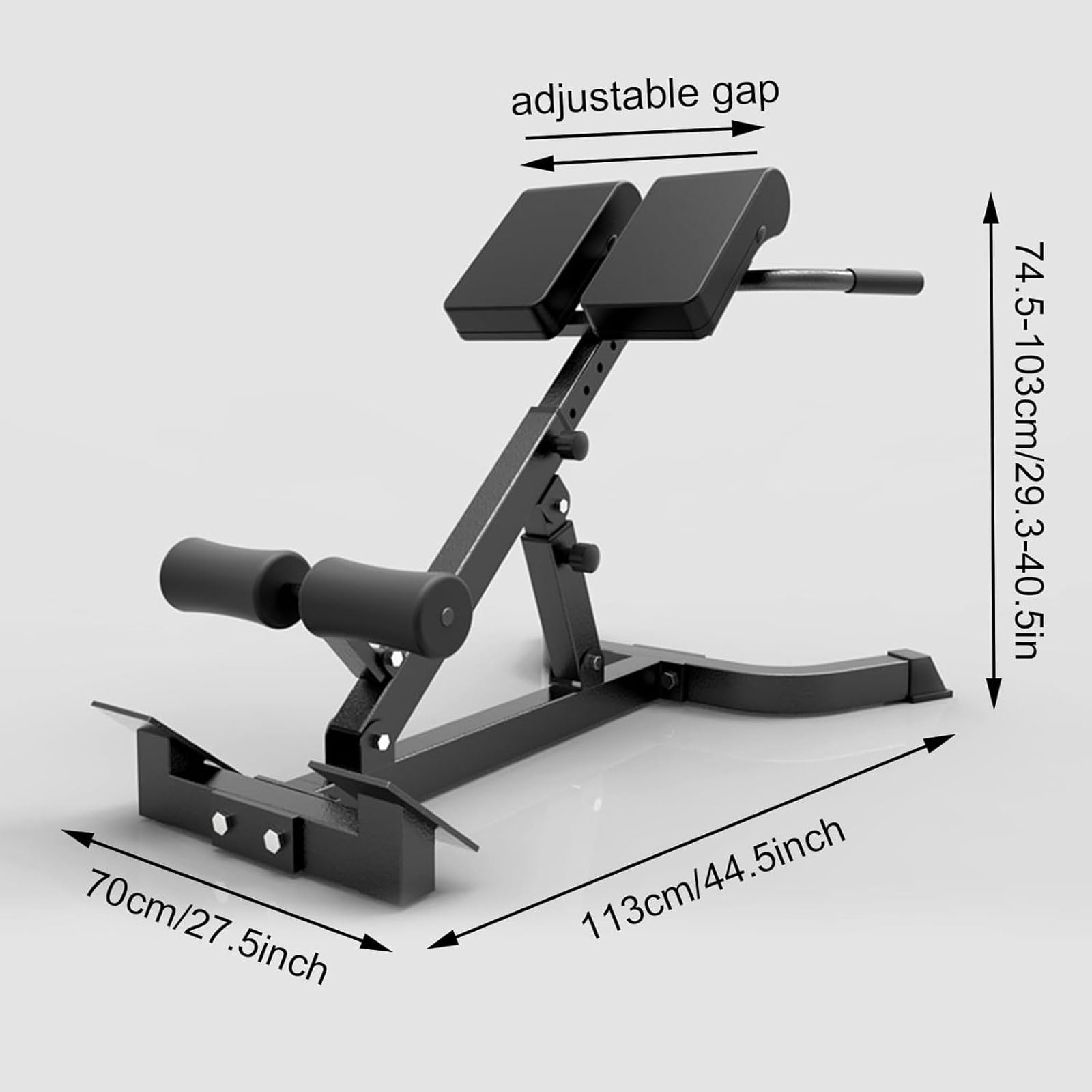 Multifunctional Roman Chair - Back Extension Machine for Core & Leg Workouts, Abdominal Exercise Equipment, Home Gym Strength Trainer (330lbs Max Capacity) - Perfect for Home Fitness, Cross Training & Full-Body Workouts