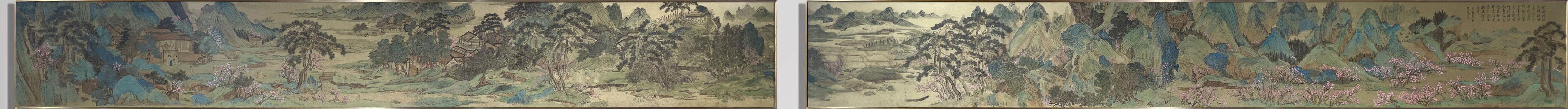 Peach Blossom Wall Art - Handmade Brass Etching Picture Roll for Home Decor | Perfect for Living Room, Bedroom & Office Aesthetic