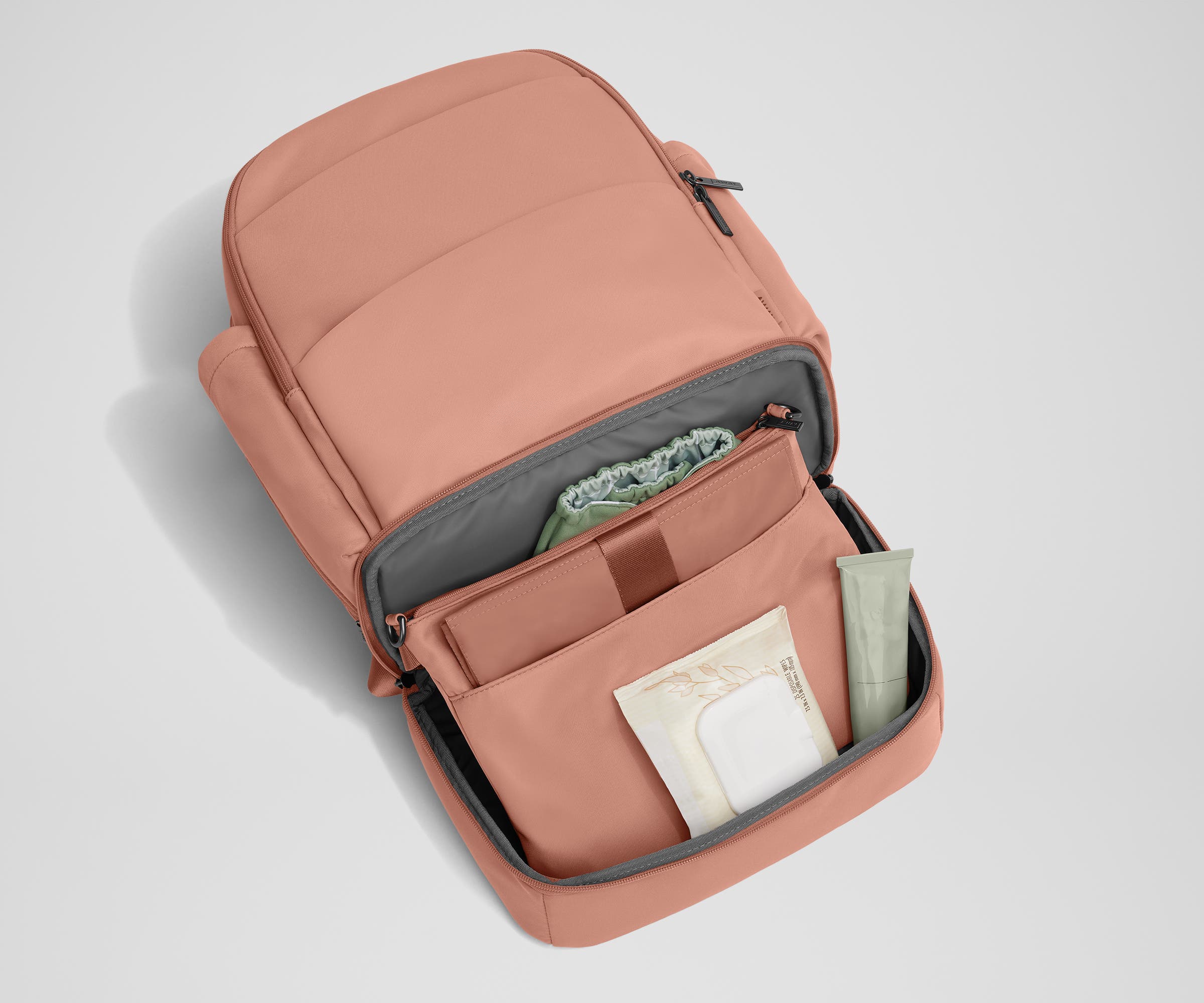 Premium Double Diaper Backpack in Clay Pink - Stylish & Spacious Baby Essentials Organizer for Parents - Perfect for Travel, Daycare & Outdoor Adventures