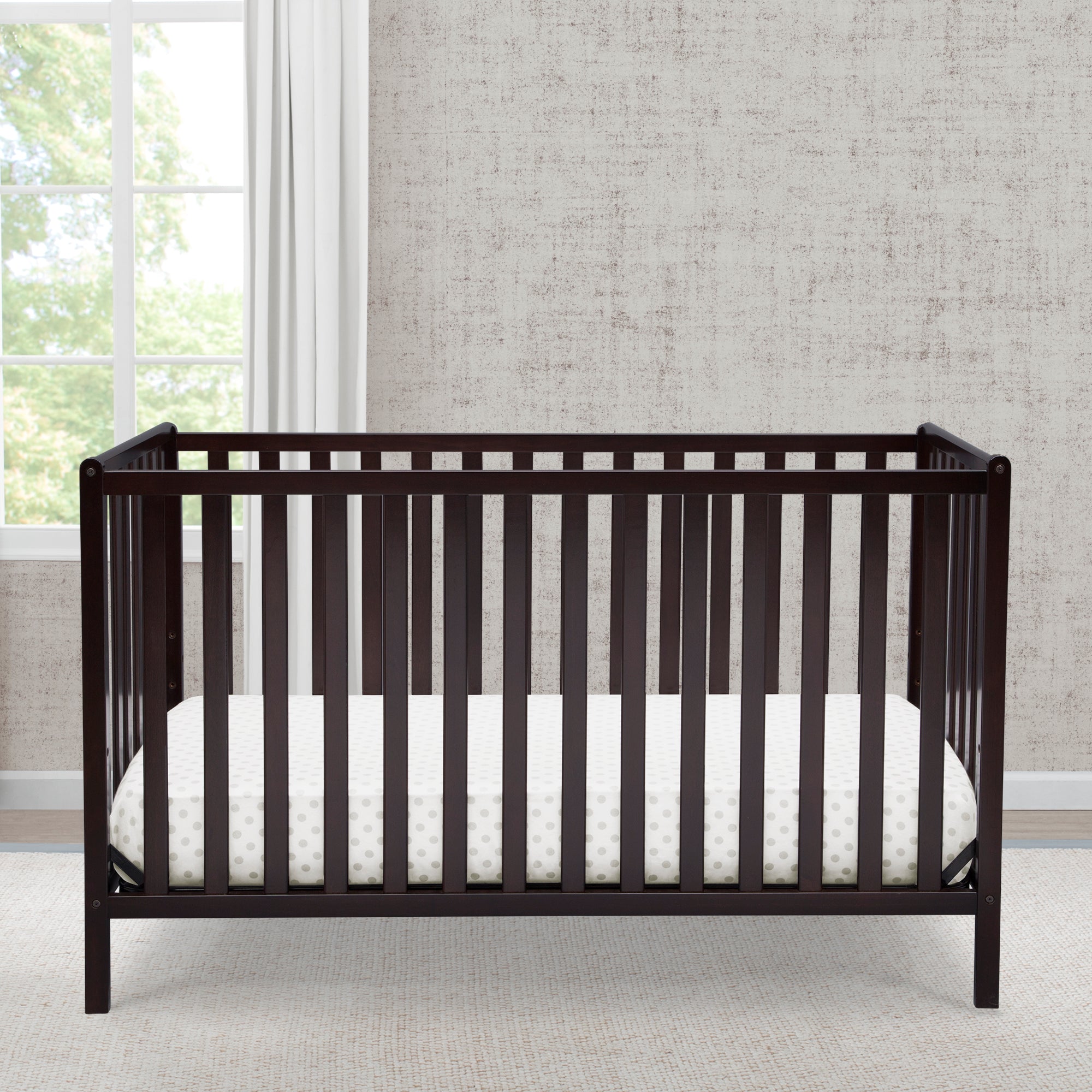 Heartland 4-in-1 Convertible Baby Crib - Toddler Bed, Daybed & Full-Size Bed - Safe Nursery Furniture for Newborn to Adult - Perfect for Baby Rooms, Daycare Centers & Guest Bedrooms