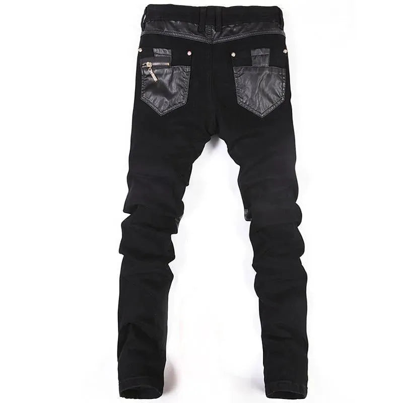 Men's Hip Hop Leather Pants - Stylish & Comfortable Biker Pants for Streetwear, Dance & Night Out