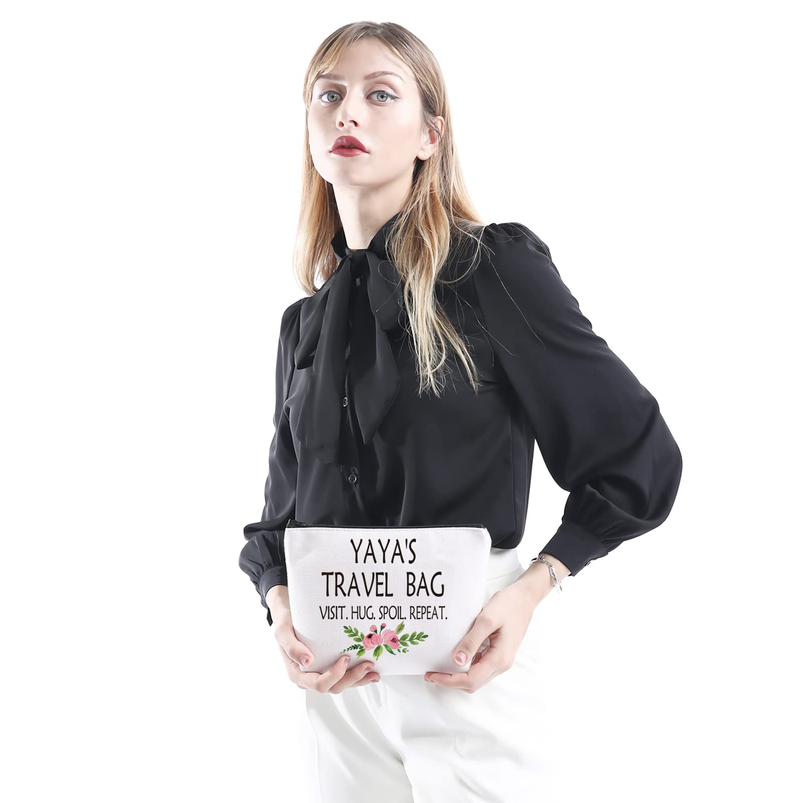 WCGXKO Yaya Gift - Premium Cosmetics & Toiletry Travel Bag for Grandma, Mother's Day, Birthday - Perfect for Women's Travel Accessories & Vacation Essentials (YAYA'S TRAVEL Collection)