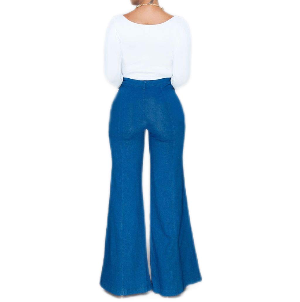 Women's High Waisted Bell Bottom Jeans - Classic Flared Denim Pants for Retro & Boho Style | Perfect for 70s Fashion, Music Festivals & Vintage Outfits