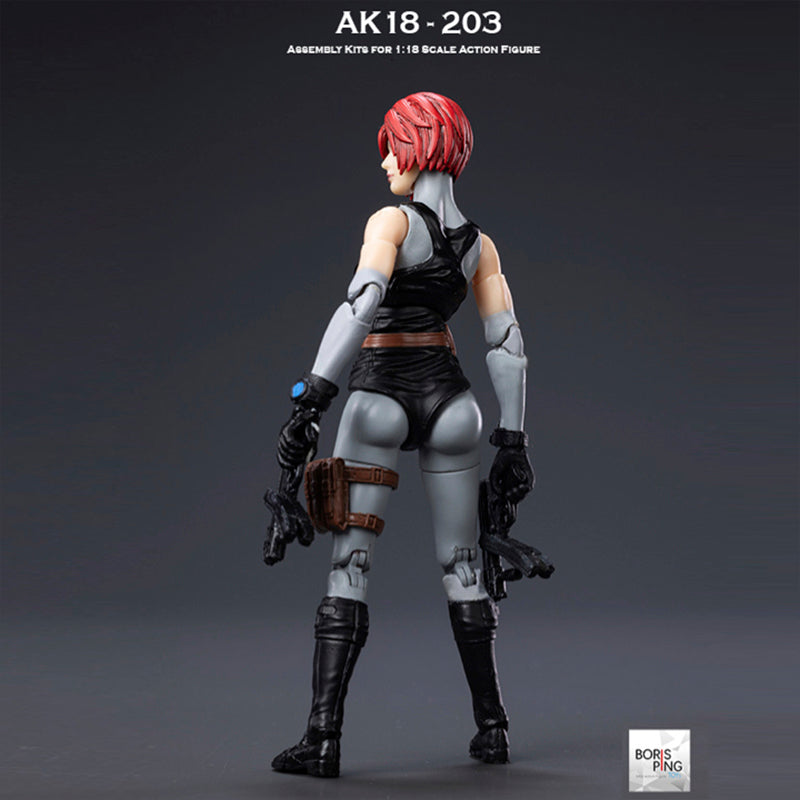 Boris Ping Toys AK18 Series 1/18 Scale Agent Wang & Avina Action Figure - Wave 2 Collectible Model for Display, Photography, and Role-Playing Scenes