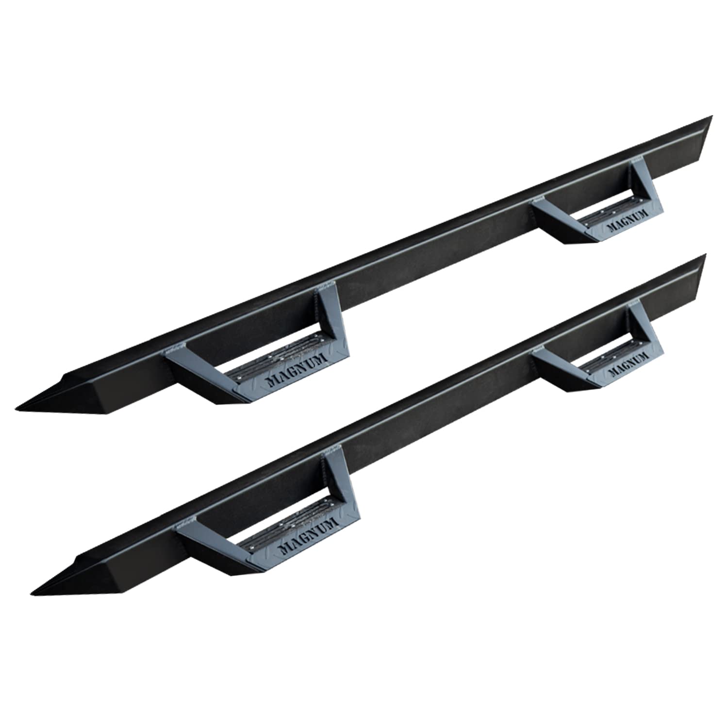 **Black Magnum RT Drop Steps Running Boards for 2019-2025 Ford Ranger Crew Cab - Heavy Duty Side Steps for Off-Road & Daily Driving**