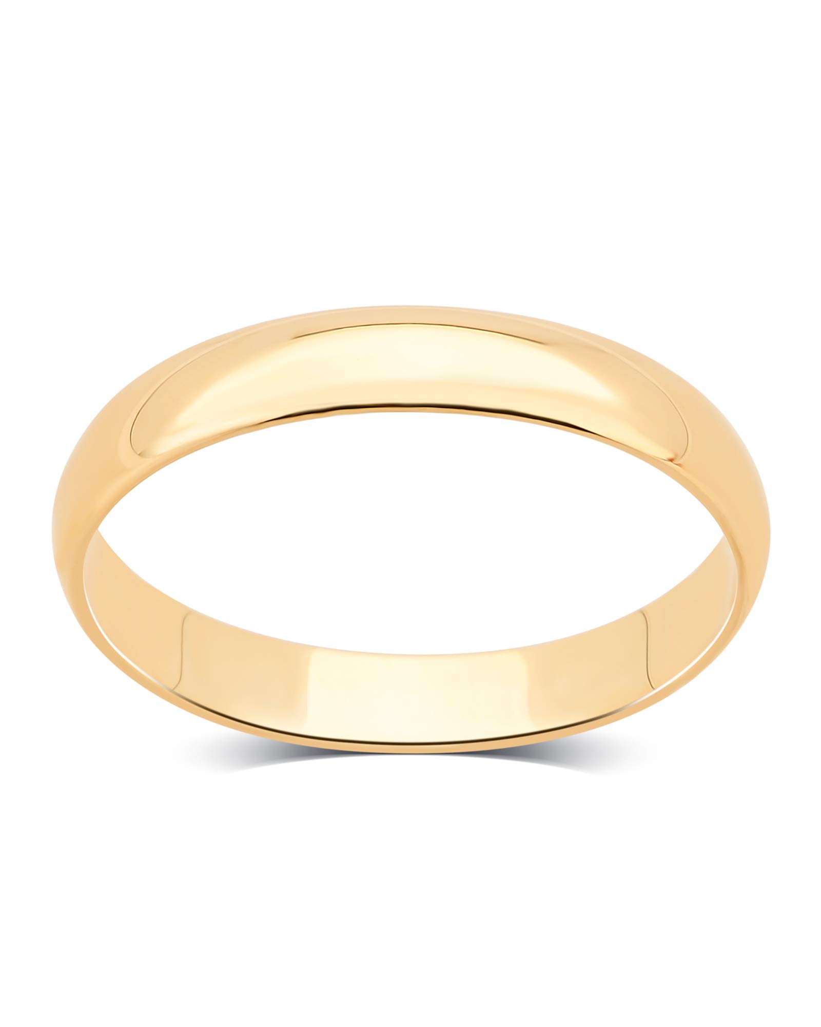 10K Solid Gold Comfort Fit Wedding Band - 2MM to 8MM High Polished Unisex Ring for Men & Women | Elegant Plain Design in White Gold & Yellow Gold | Perfect for Anniversaries, Engagements & Daily Wear | Gift Box Included
