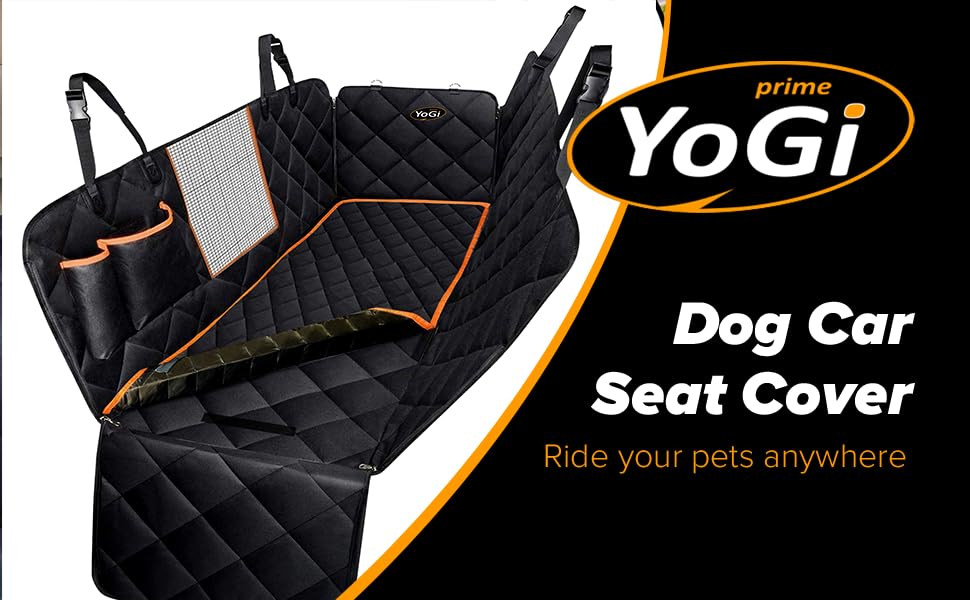 **Waterproof Dog Car Seat Cover for Trucks & SUVs - Large Pet Seat Protector with Mesh Window, 2 Seat Belts & Washable Cover - Non-Slip, Scratch-Proof Dog Hammock for Travel & Outdoor Adventures**