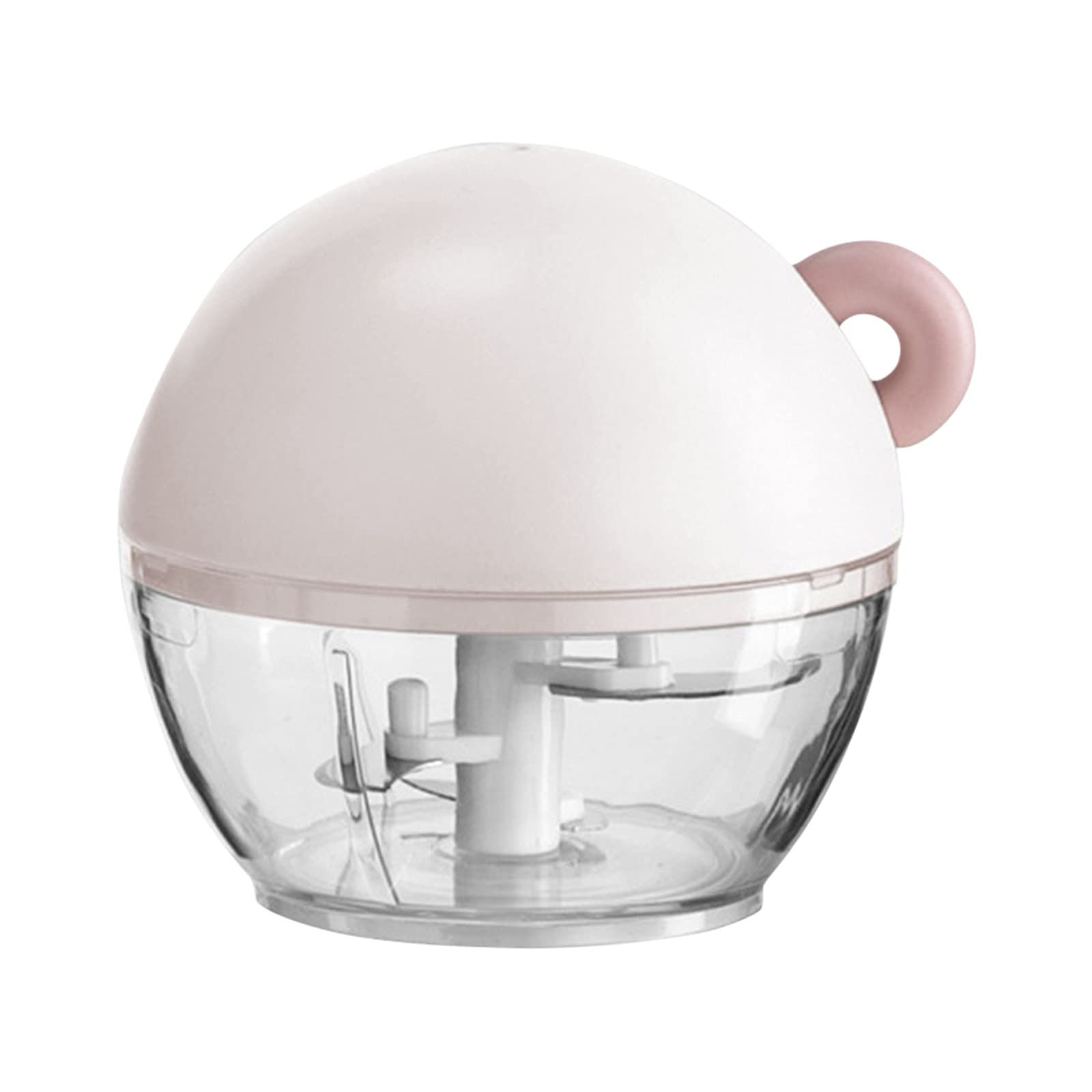 Mini Food Processor & Hand Pull Chopper - Efficient Vegetable, Fruit & Onion Dicer, Mincer & Blender for Kitchen (Pink) | Perfect for Meal Prep, Baby Food & Smoothies