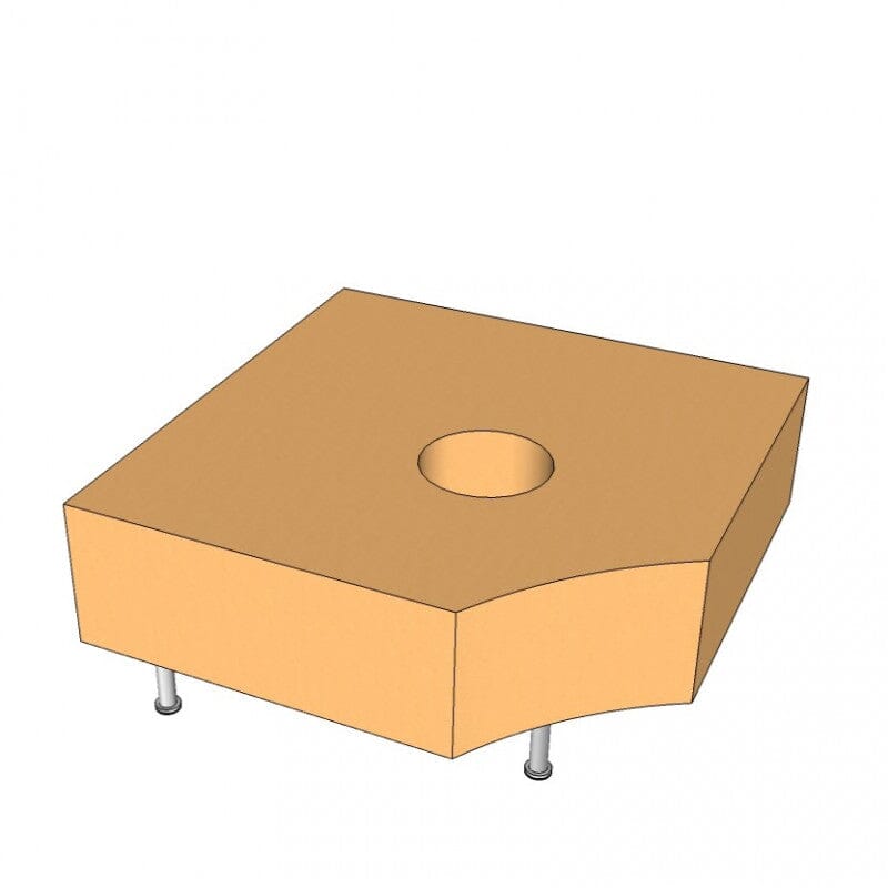 Corner Base for Closer Bubble Tube - Durable Plastic Bubble Tube Stand for Sensory Rooms, Spas, and Relaxation Spaces