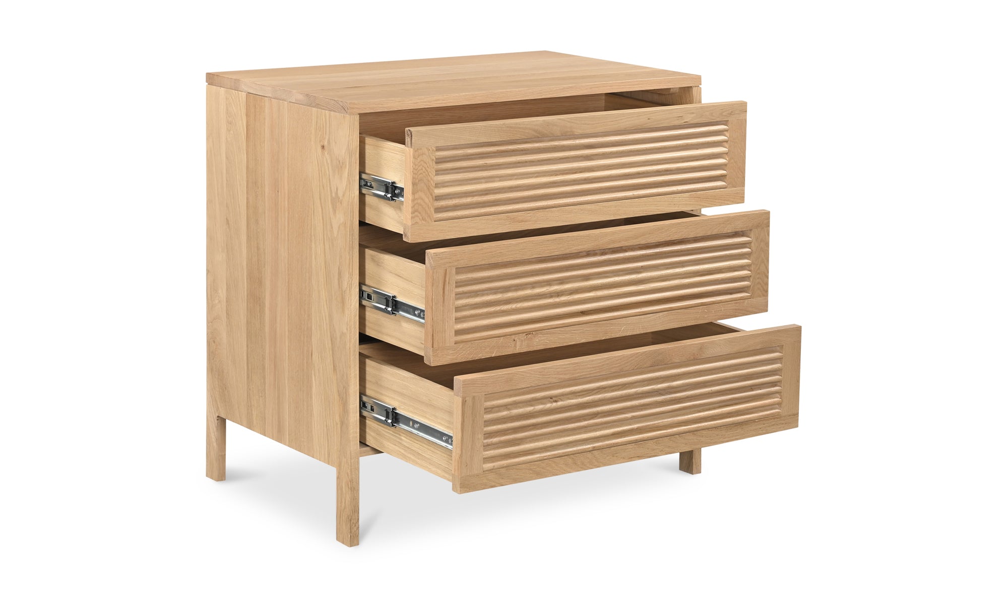 Teeda 3 Drawer Chest - White Wooden Dresser with Smooth Gliding Drawers for Bedroom, Nursery & Closet Organization | Modern Storage Solution for Clothes, Toys & Accessories