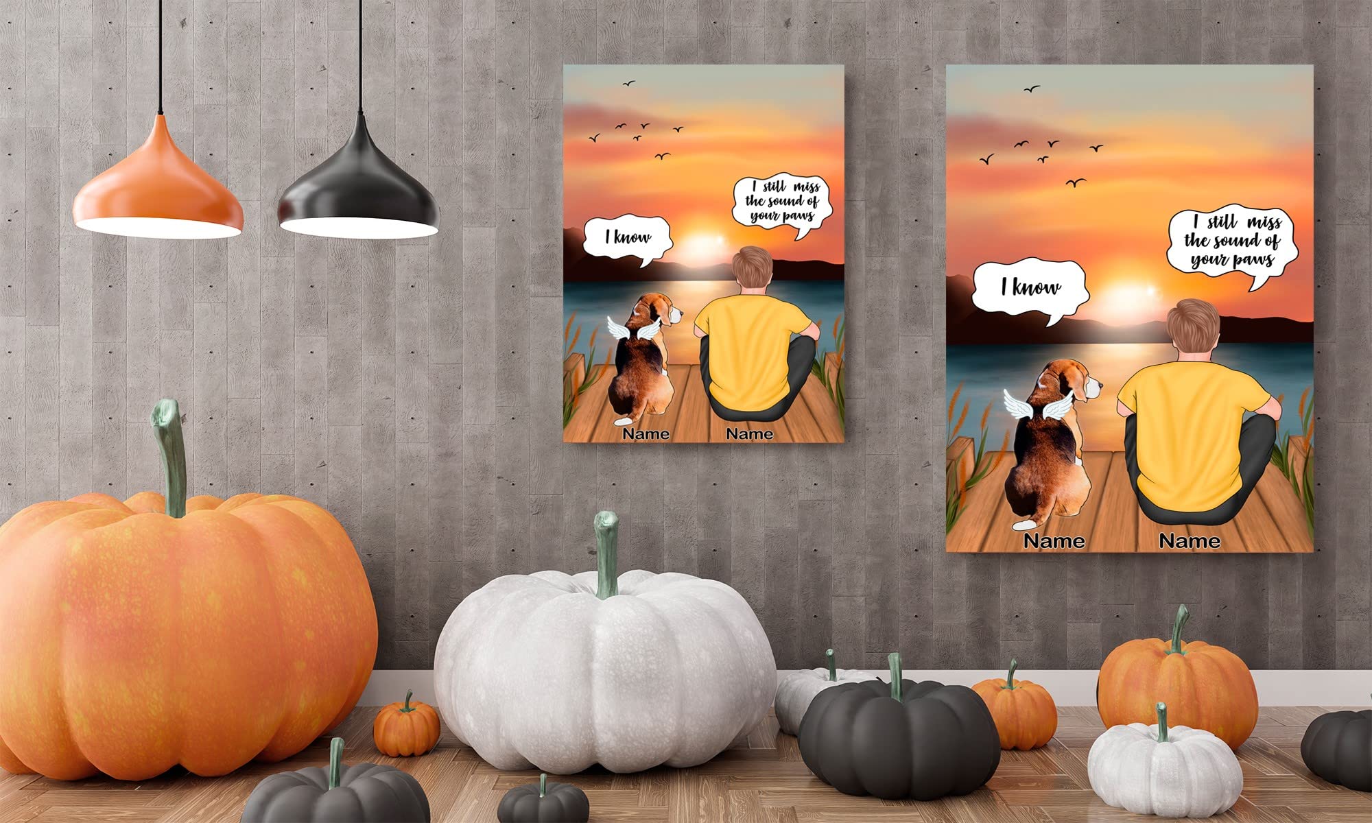 Custom Dog Memorial Poster - Personalized Dog Dad & Dog Lover Gift - Handmade Dog Portrait Art Print (24x36 Inch) - Perfect for Pet Loss Remembrance & Home Decor
