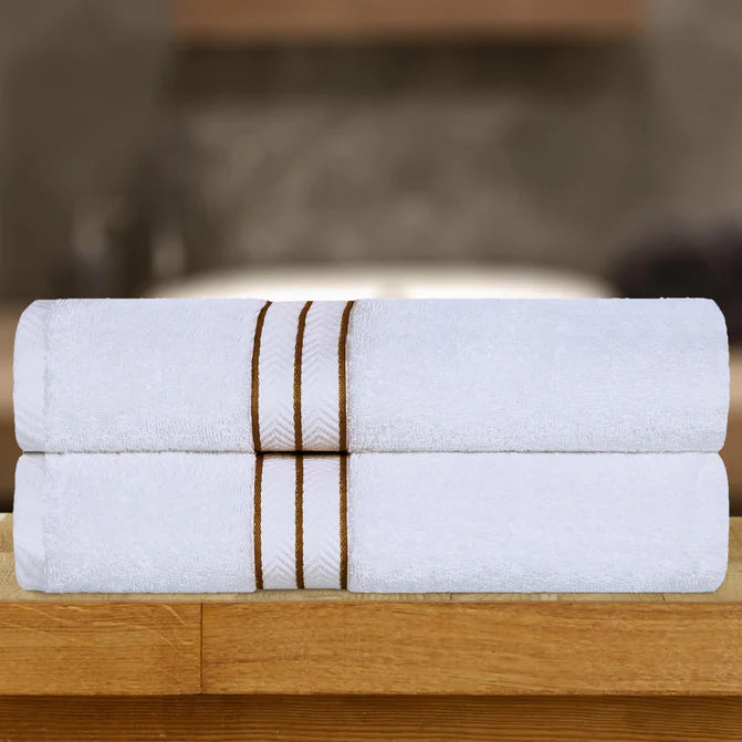 Premium Turkish Cotton Ultra Plush 2-Piece Bath Towel Set - Super Absorbent & Soft Luxury Bath Sheets for Spa, Hotel & Home Use