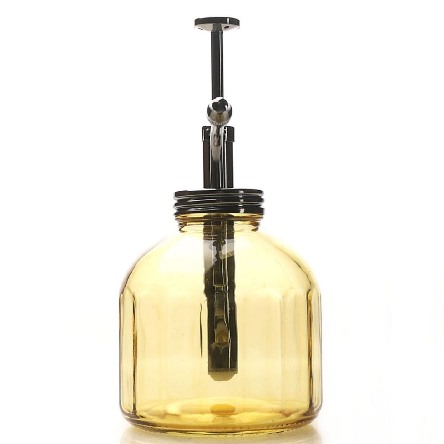 Amber Glass Plant Mister Bottle with Brass Sprayer (Gun Metal) - Perfect for Indoor Plants, Succulents, and Home Gardening