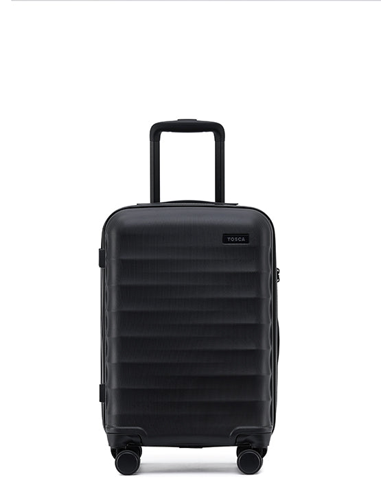 Tosca Interstellar 2.0 2-Piece Luggage Set - 20 Inch Carry-On & Vanity Case in Black | Perfect for Travel, Business Trips & Weekend Getaways