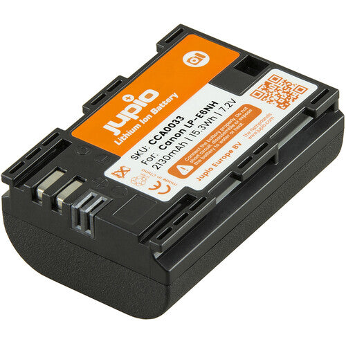 Jupio LP E6NH 7.2V 2130mAh Lithium Ion Rechargeable Battery Pack - Compatible with Canon BP-511, BP-512, BP-514 Cameras - Perfect for Photography, Videography & Professional Shooting
