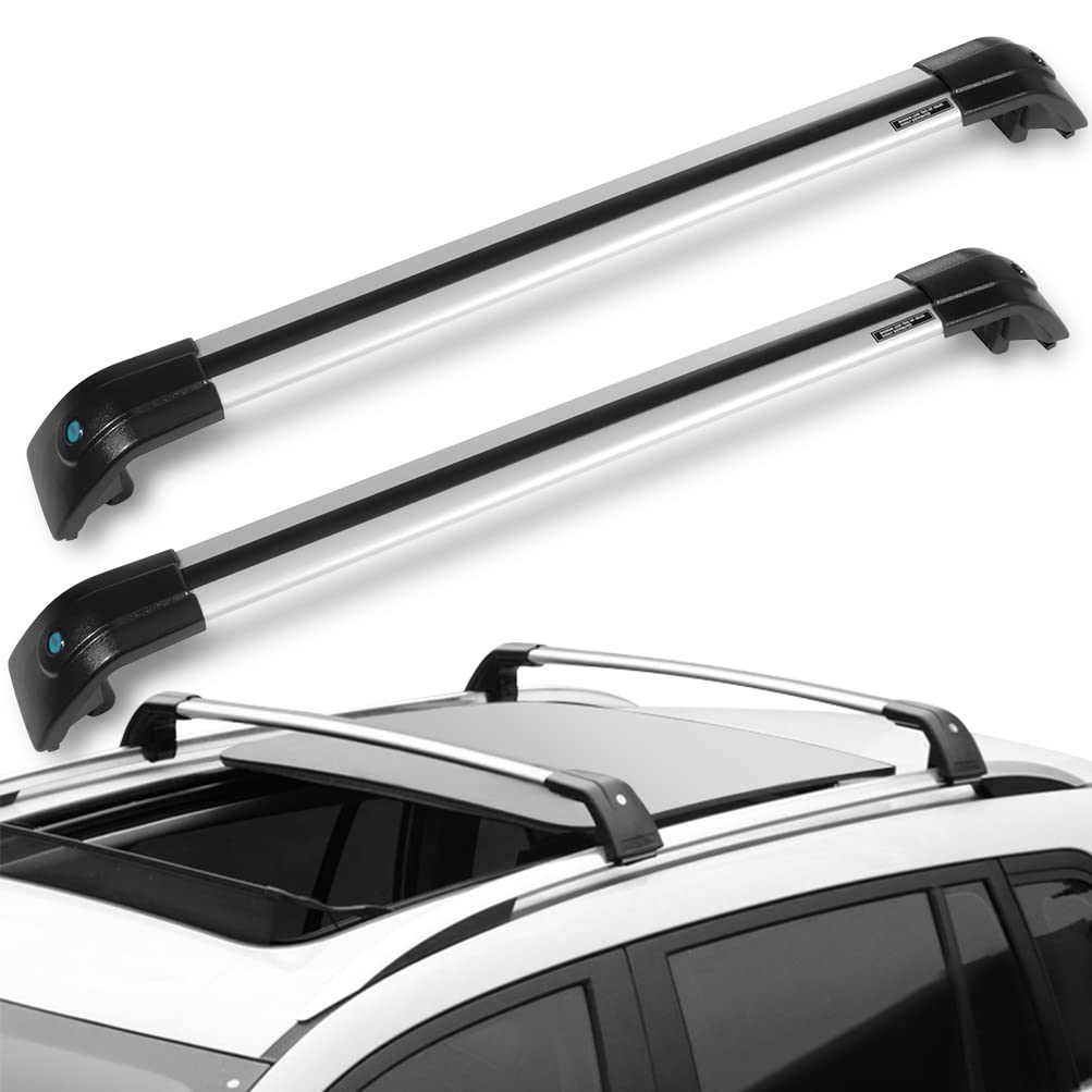 ECCPP Universal Roof Rack Cross Bars for Volkswagen Tiguan 2010-2016 | Heavy Duty 220LB Capacity Cargo Carrier | Perfect for Kayak, Canoe, Ski, Snowboard & Luggage Transport | SUV Rooftop Accessories for Outdoor Adventures