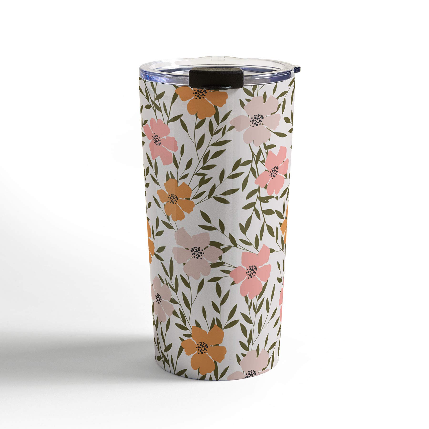 Vintage 70s Floral Travel Mug by Emanuela Carratoni | 20oz Insulated Coffee Tumbler | Perfect for Commuting, Camping & Office Use