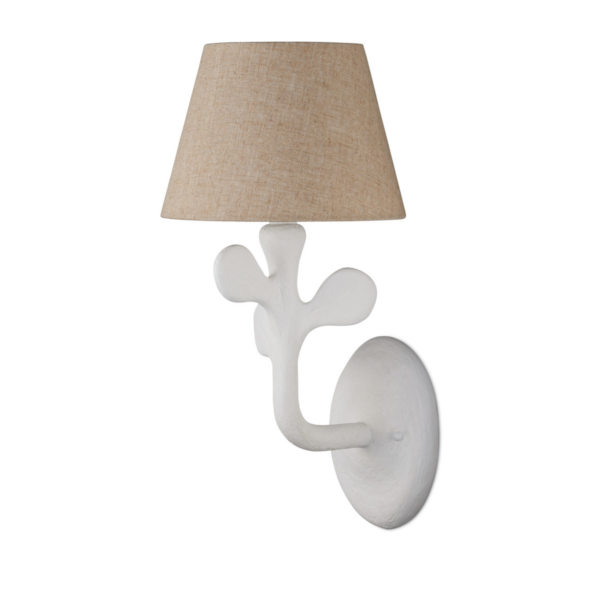 Charny Wall Sconce in Gesso White - Modern Plug-in Wall Light Fixture for Bedroom, Living Room & Hallway Lighting