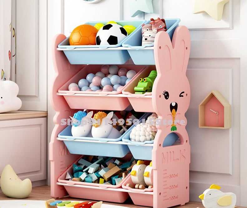 Kids Toy Organizer Storage Rack - Baby Toys Sorting Cabinet with Bins | Nursery, Playroom & Daycare Organization Solution