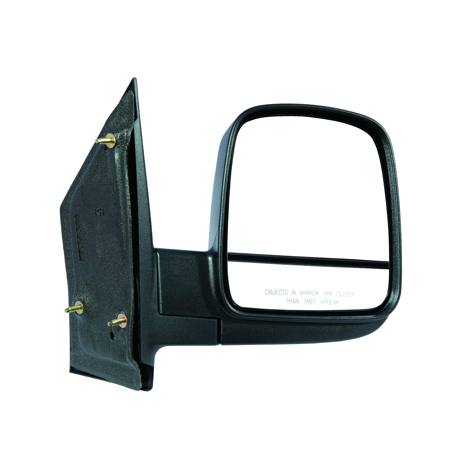 Chevy Express & GMC Savana 1500/2500/3500 (2008-2021) Right Passenger Side Manual Door Mirror - Black Textured Dual Glass Replacement for HeadlightsDepot - Perfect for Truck Upgrades & Side View Safety